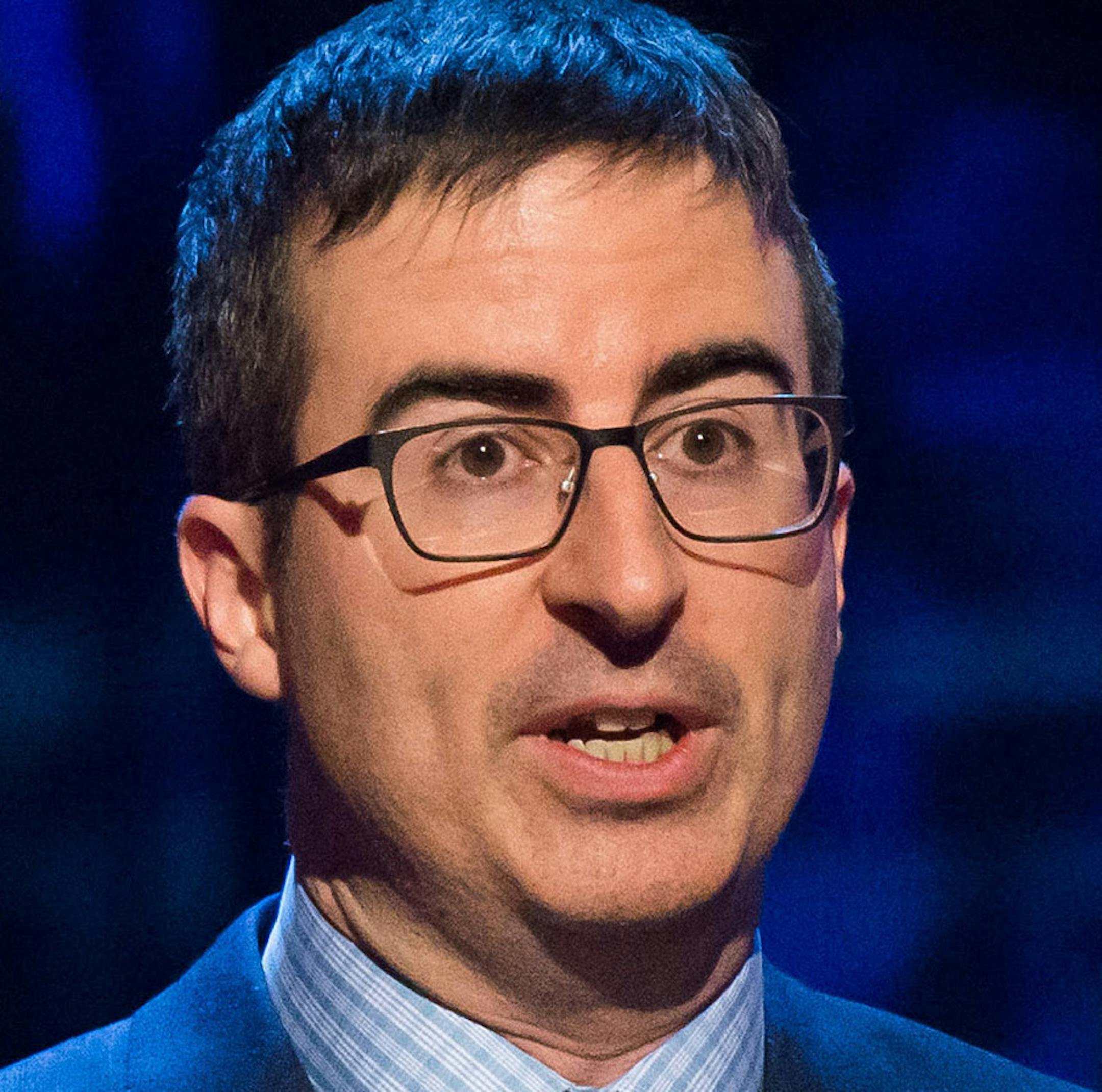 FILE - In this Feb. 28, 2015 file photo, John Oliver speaks at Comedy Central's "Night of Too Many Stars: America Comes Together for Autism Programs" in New York. Jon Stewart's 16-year-long run as host of "The Daily Show with Jon Stewart," has helped launch comedy careers. In April 2014, this droll Brit debuted his own weekly comic-commentary show, "Last Week Tonight," on HBO. (Photo by Charles Sykes/Invision/AP, File)