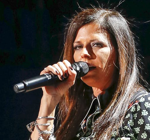 Karen Fairchild from Little Big Town performs at the CMA Music Festival at Nissan Stadium on Sunday, June 12, 2016, in Nashville, Tenn. (Photo by Al Wagner/Invision/AP ORG XMIT: INVW