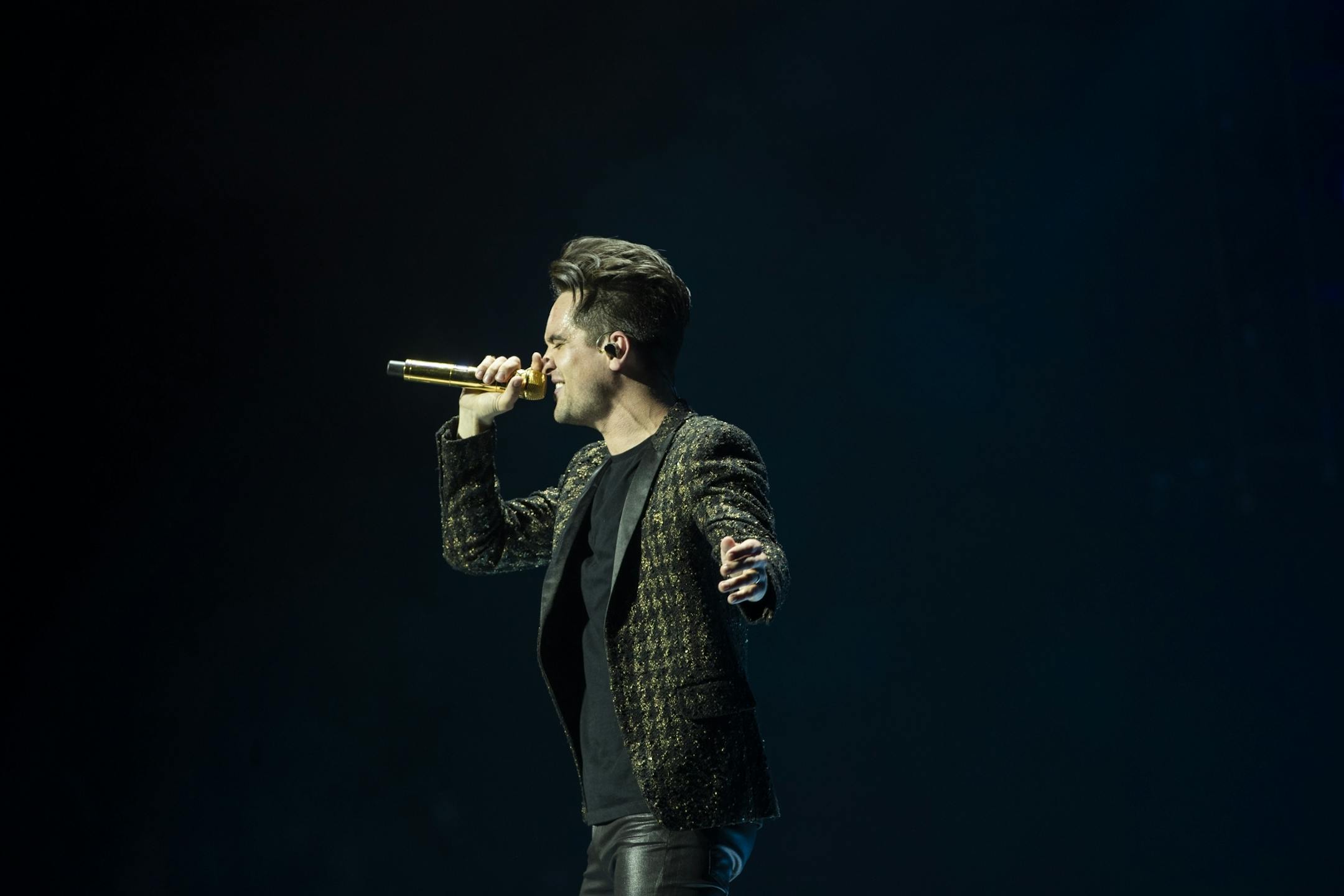 Brendon Urie, lead singer of Panic! at the Disco, performed at the Target Center in Minneapolis, Minn., on July 11, 2018.