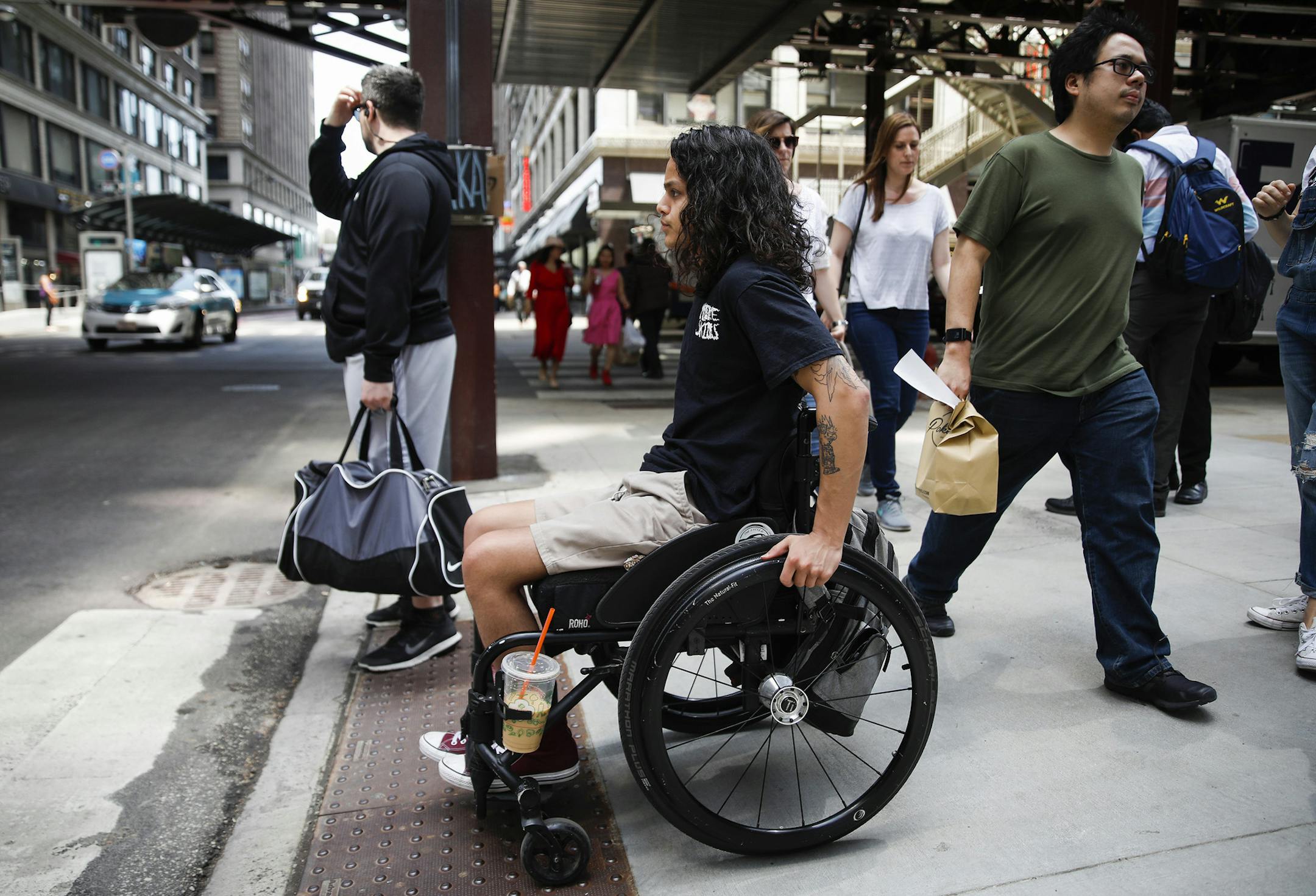 Jonathan Annicks, who was shot two years ago, commuted from school in Chicago. He said, "I haven't had time to think of what ifs because I'm so busy still learning."