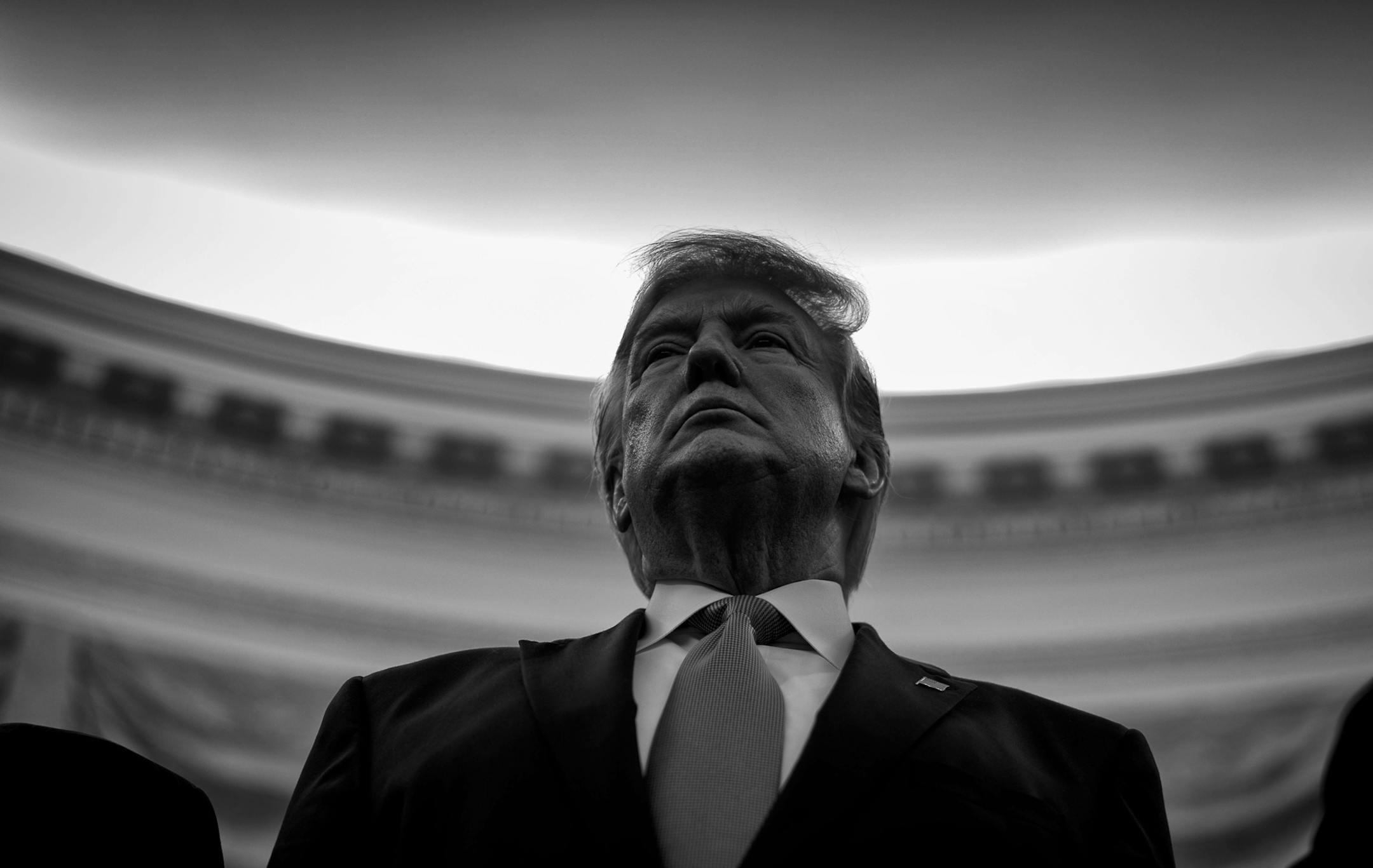 President Donald Trump listens during a ceremony presenting the Presidential Medal of Freedom to former Attorney General Edwin Meese in the Oval Office of the White House in Washington, on Oct. 8, 2019. (Doug Mills/The New York Times)