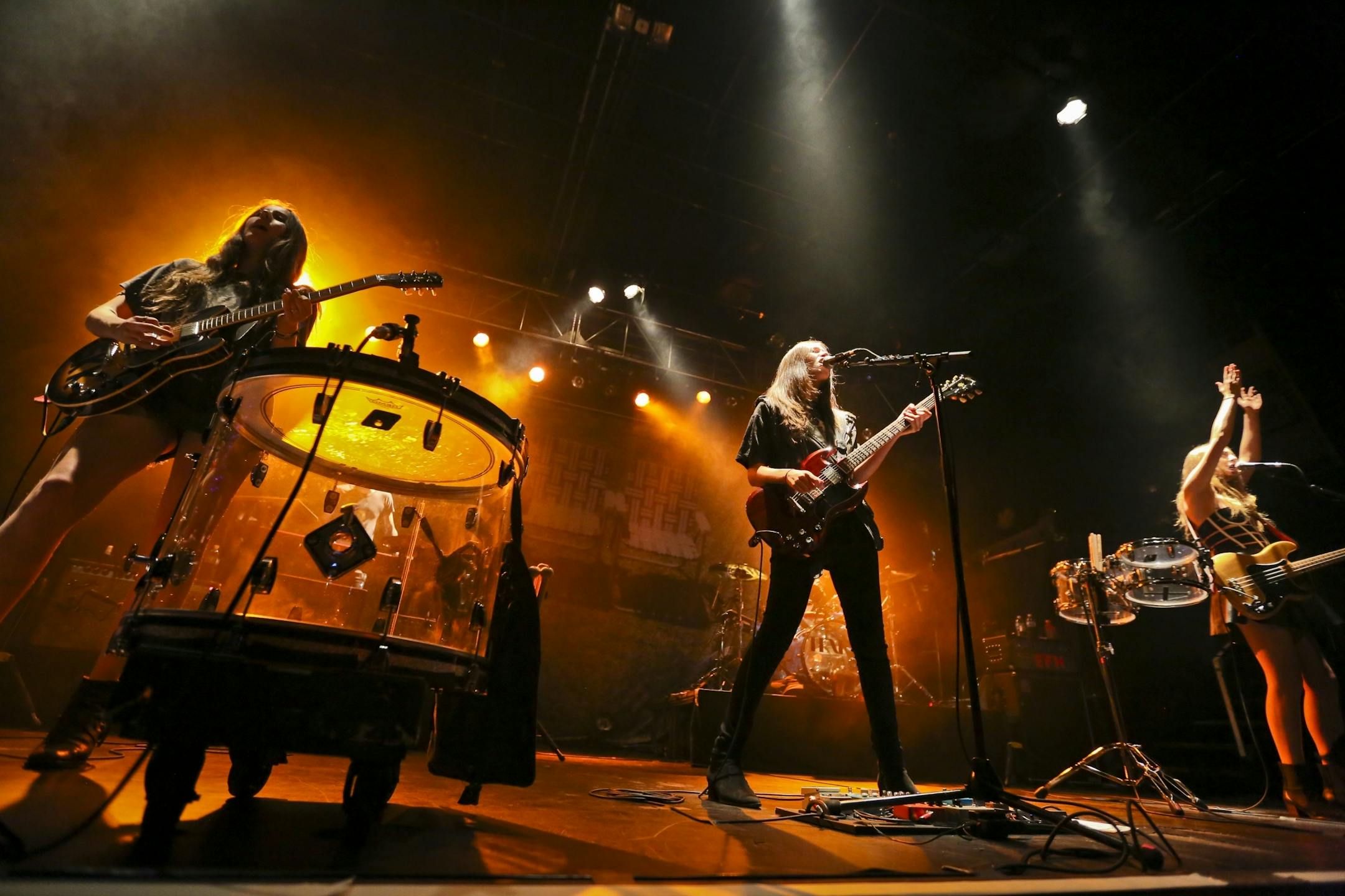 From the left, sIsters Alana Haim, Danielle Haim, and Este Haim performed on Monday, May 19, 2014, at First Avenue in Minneapolis, Minn.