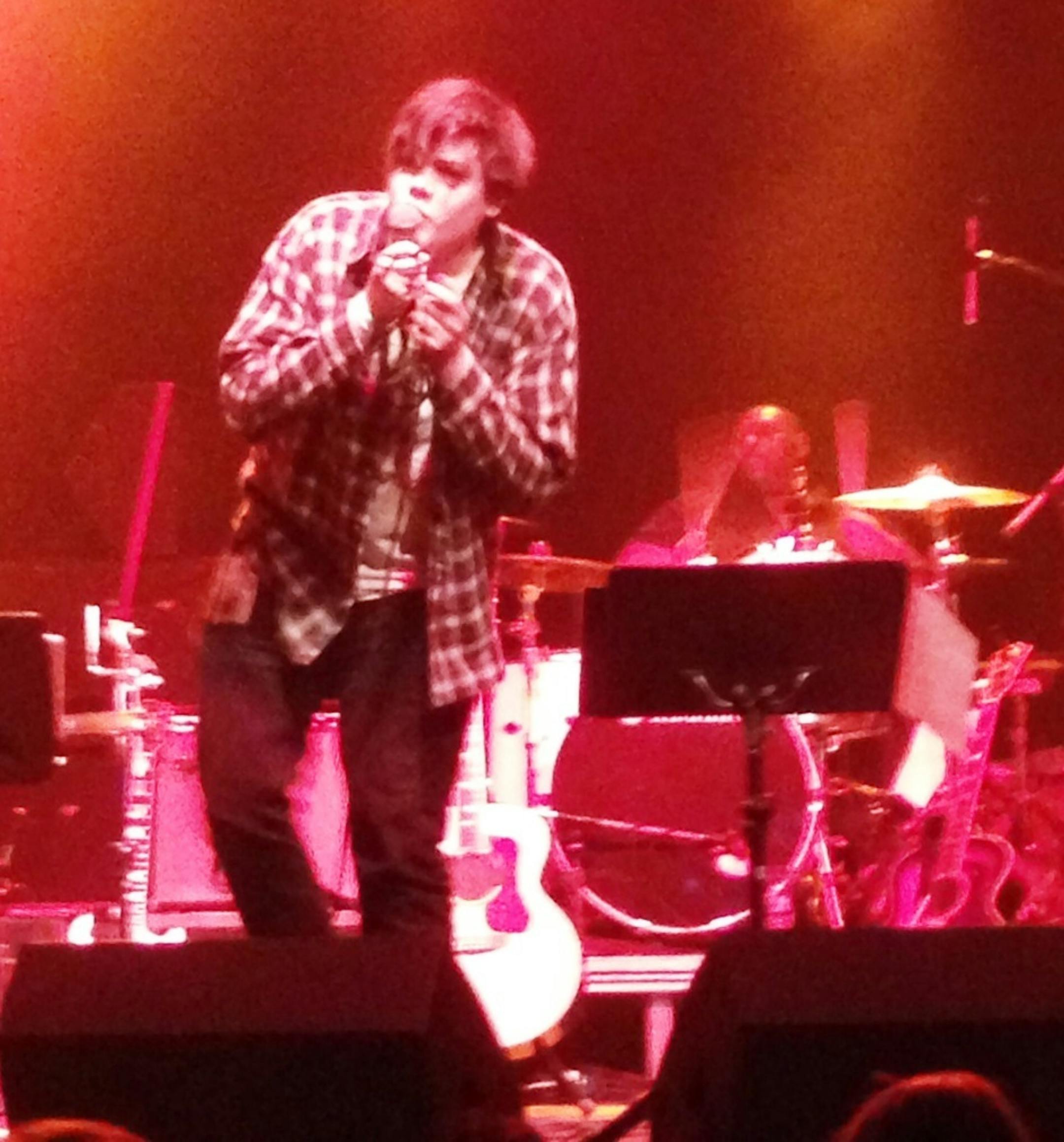 Max Timander, 17, hellishly raising "Gary's Got a Boner" with Michael Bland.