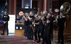 Jackson Mann brought with him to Los Angeles the McNasty Brass Band to belt out a tune during a "Shark Tank" episode.