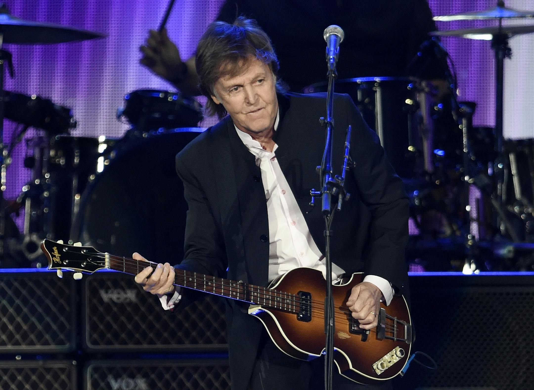 Paul McCartney performs on day 2 of the 2016 Desert Trip music festival at Empire Polo Field on Saturday, Oct. 8, 2016, in Indio, Calif.