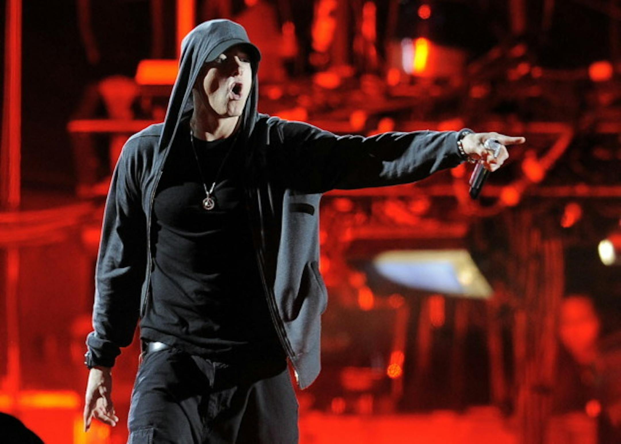 Eminem headlined Coachella in 2012 and is back on the festival circuit this summer. / Chris Pizzello, Associated Press