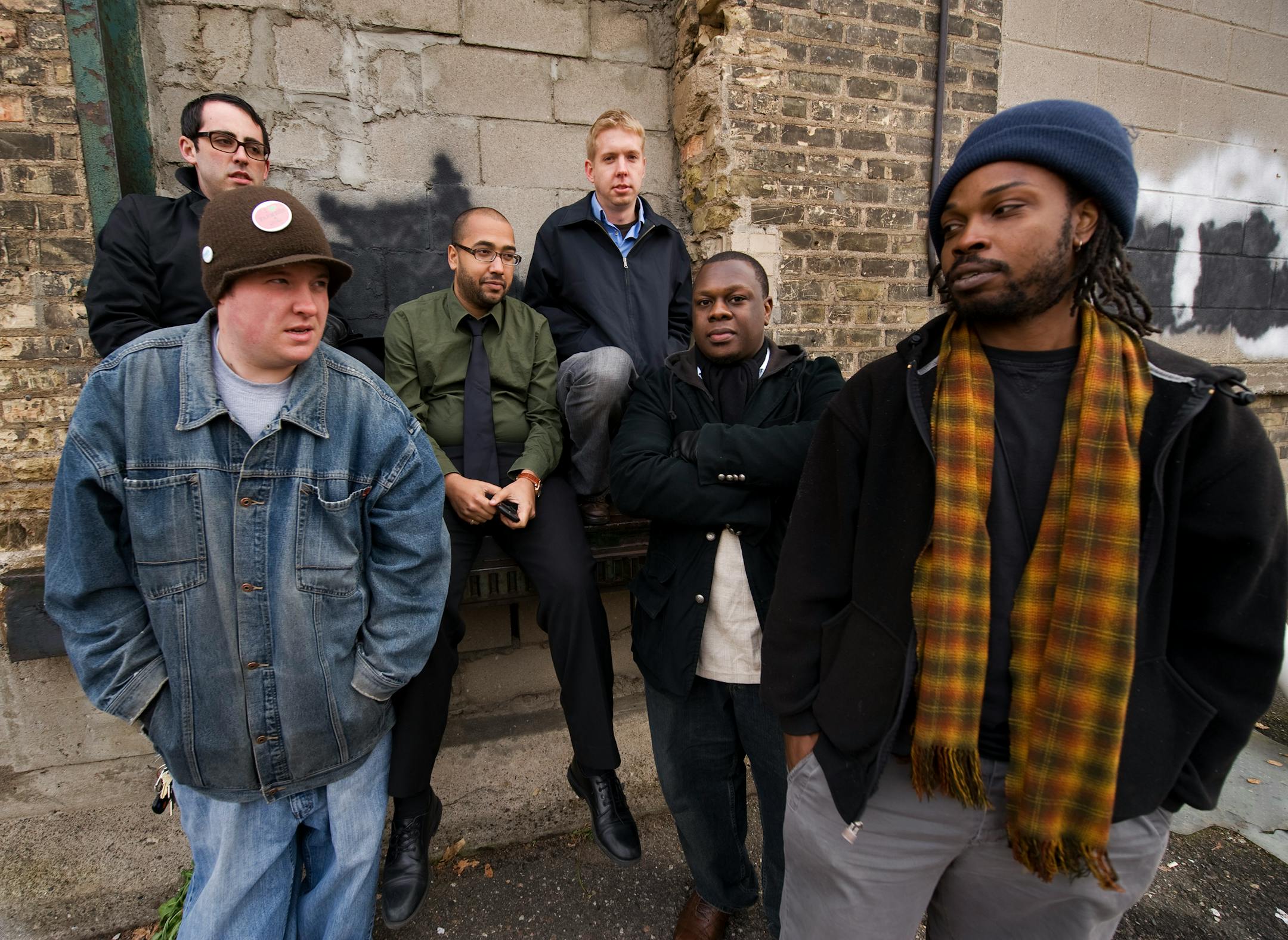 Heiruspecs (from left): Peter Leggett, Sean McPherson, Felix, Josh Peterson, deVon Gray and Muad'dib.