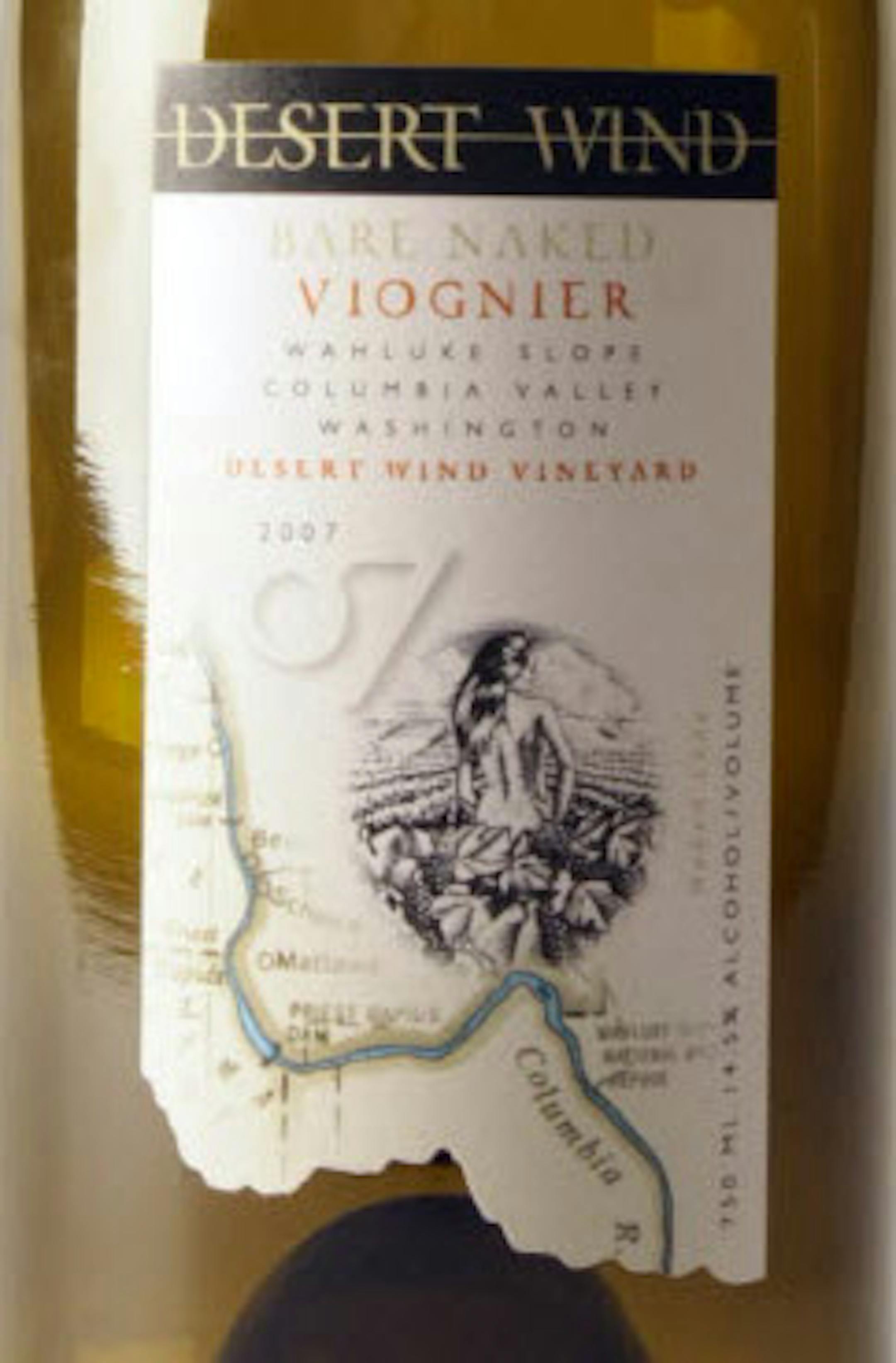 Desert Wind Wahluke Slope Columbia Valley "Bare Naked" Viognier 2007
