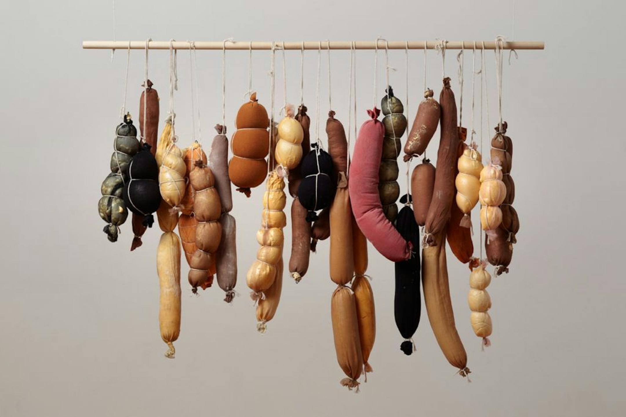 Sausages in foam by artist Carrie Mae Smith. for what0405