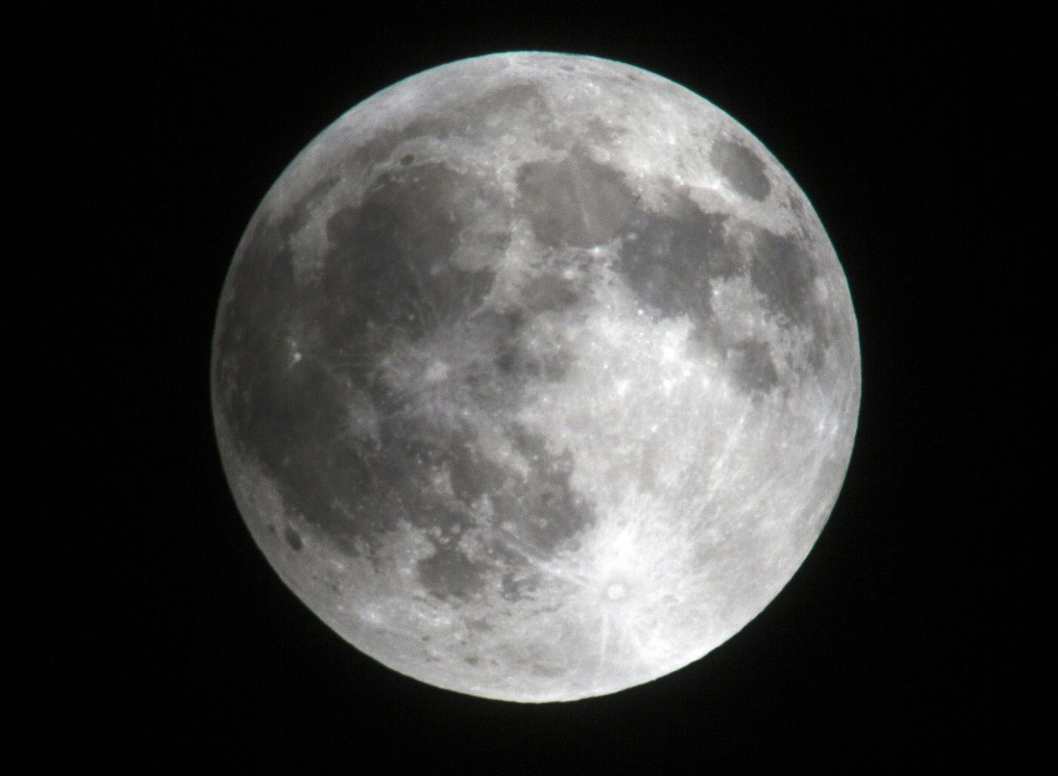 The moon on April 15th 2014 just befor the eclipse, one of two times we will have a full luner eclipse this year. Photo by Tom Wallace &#x201a;&#xc4;&#xa2; twallace@startribune.com