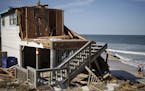 A house wrecked by Hurricane Irma in Ponte Vedre Beach, Fla., Sept. 14, 2017. President Donald Trump visited southwest Florida on Thursday, where he m