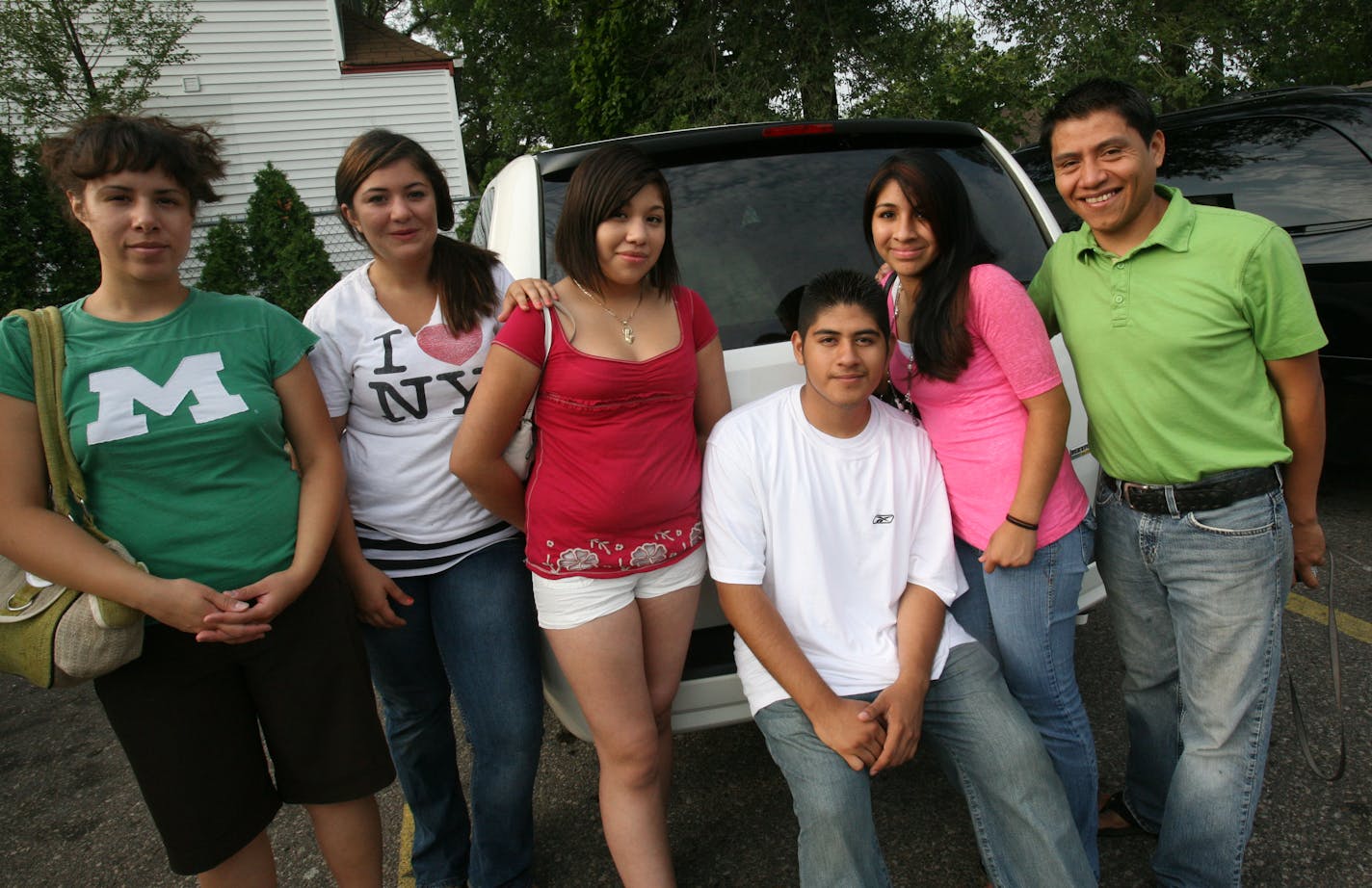 From the left, Martha Ockenfels-Martinez, Teresa Maldonado, Denise Soriano, David Cruz, Ana Vergara, and Mariano Espinoza were heading on a civil rights trip as a part of Immigrant Freedom Network .