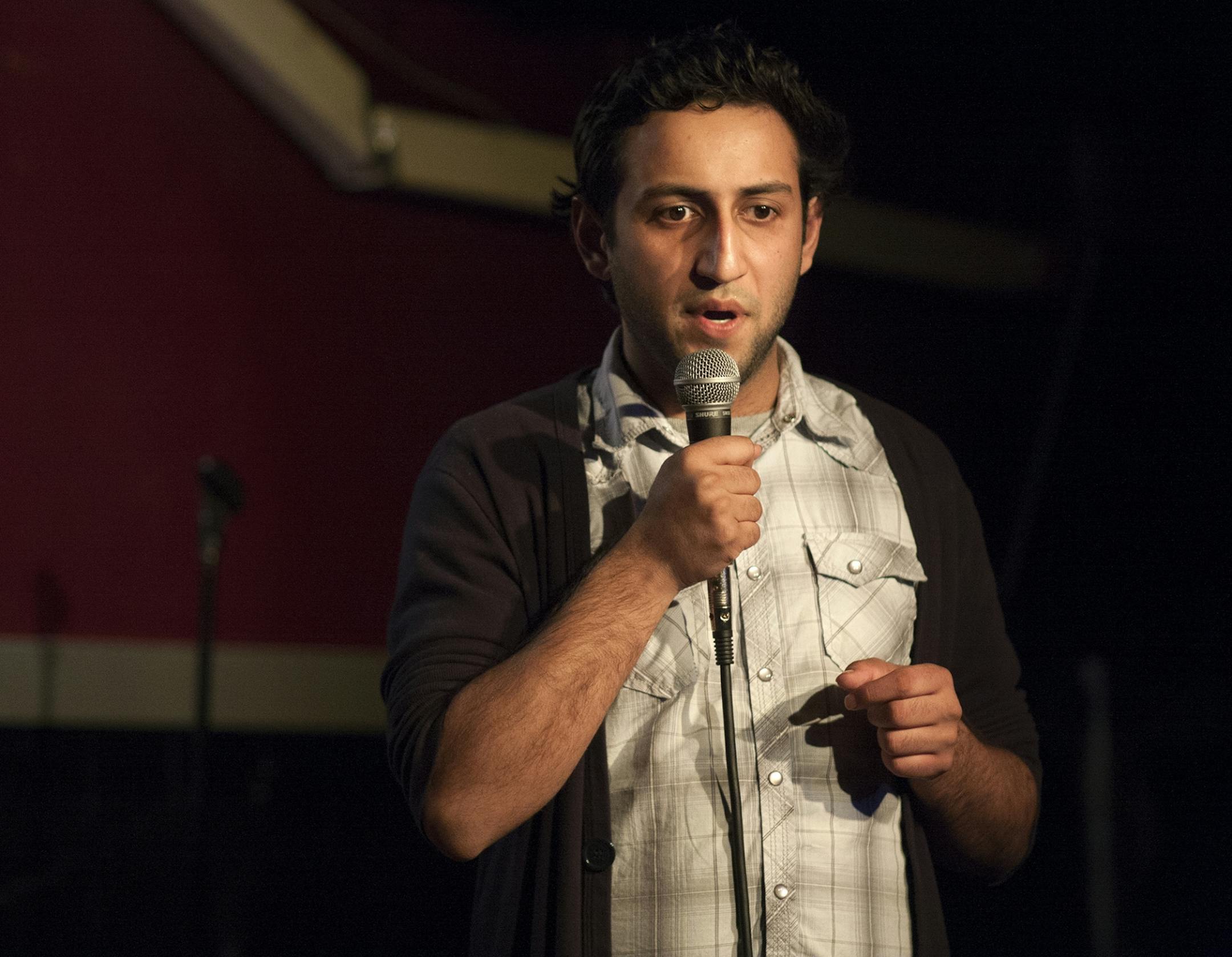 Raghav Mehta performed Friday night during the open mic night at the Comedy Corner Underground in Minneapolis. Mehta's set was "anticlimactically" and abruptly ended by audience members loudly talking, which is one of the many struggles open mic comedians have to maneuver around.
