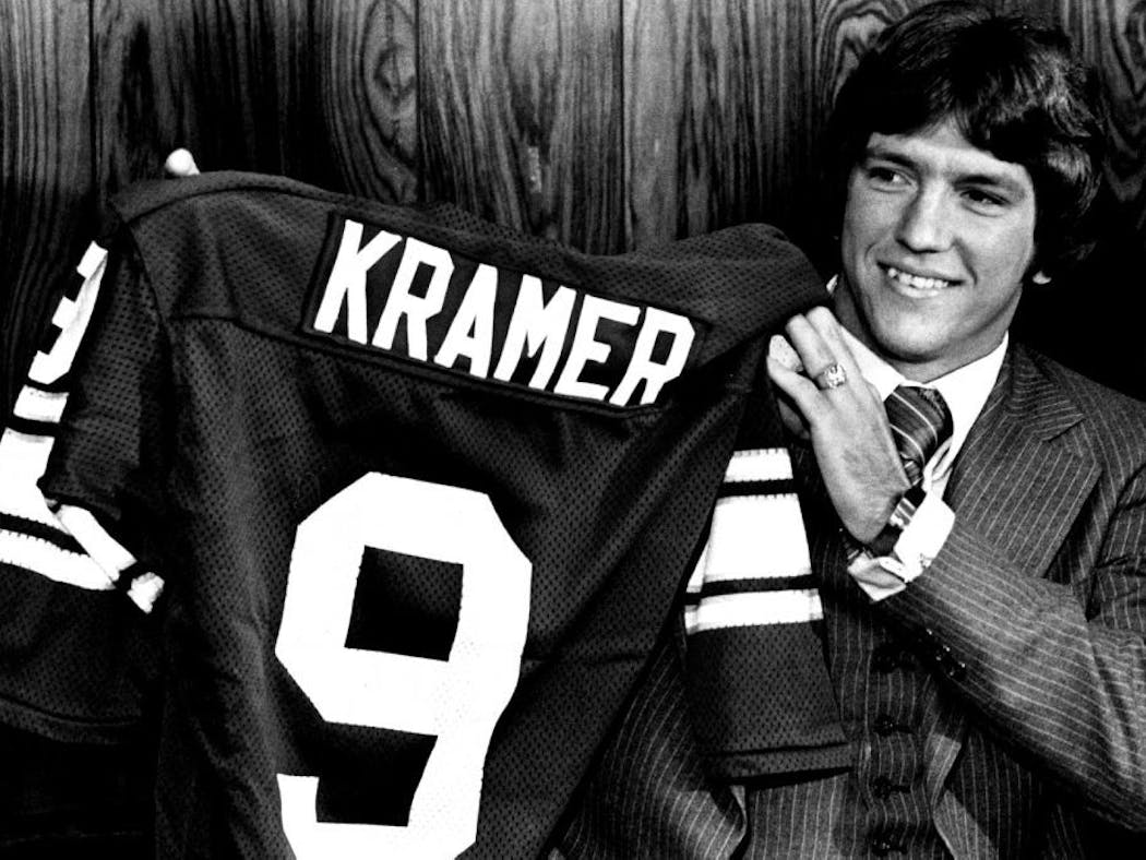 Tommy Kramer on May 12, 1977, after being drafted by the Vikings. 