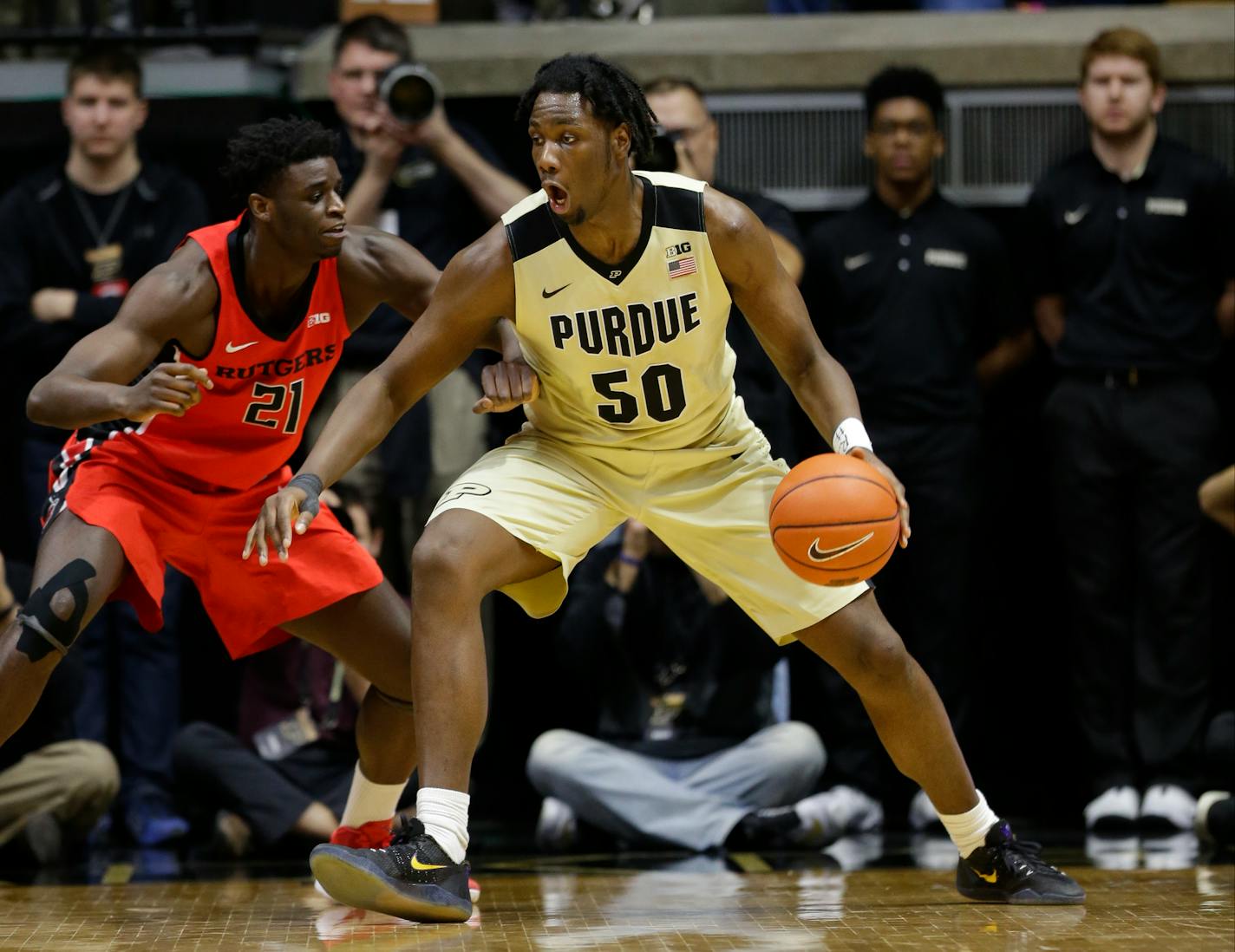 Caleb Swanigan, right.