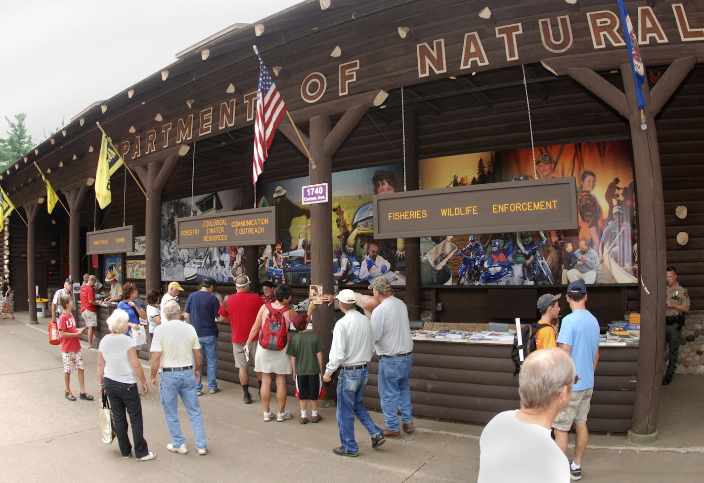 A mural celebrating outdoor activities went up on the DNR building in 2012.