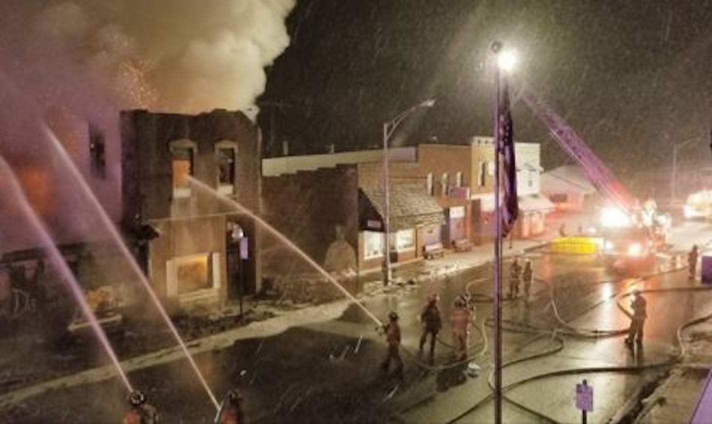 WD's Bar and Grill in downtown Mazeppa burned down early Sunday.