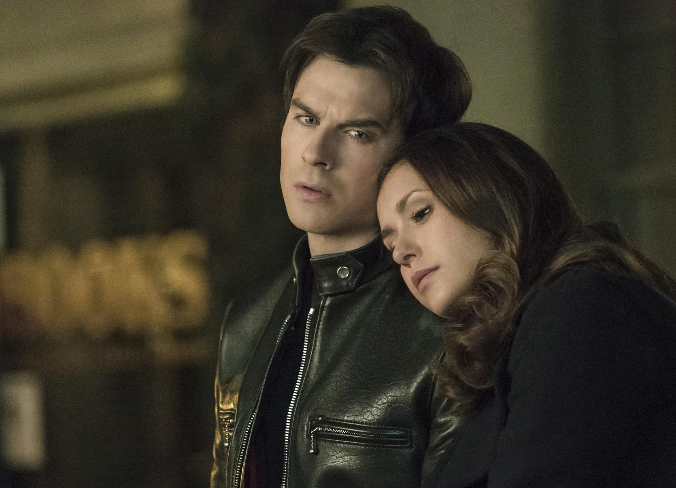 The Vampire Diaries -- "I Never Could Love Like That" Ian Somerhalder as Damon and Nina Dobrev as Elena -- Photo: Tina Rowden/The CW