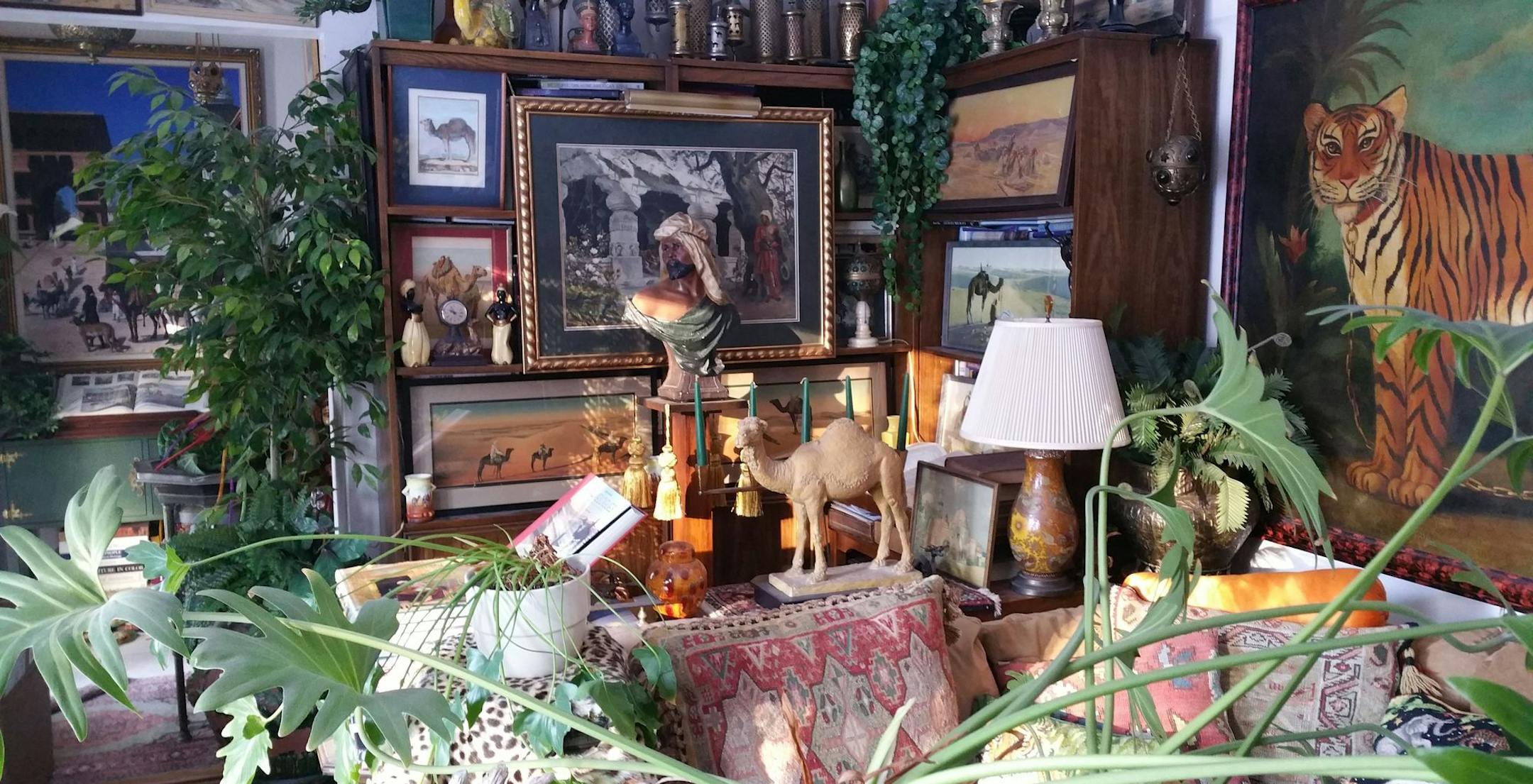 The "Turkish corner" in Jane Andreachi's home in Bloomington is full of exotic collectibles.