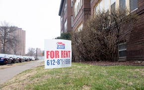 A rental property in Minneapolis, on April 7, 2020. One week after the first of the month, tenants nationwide are already struggling with rents and pr