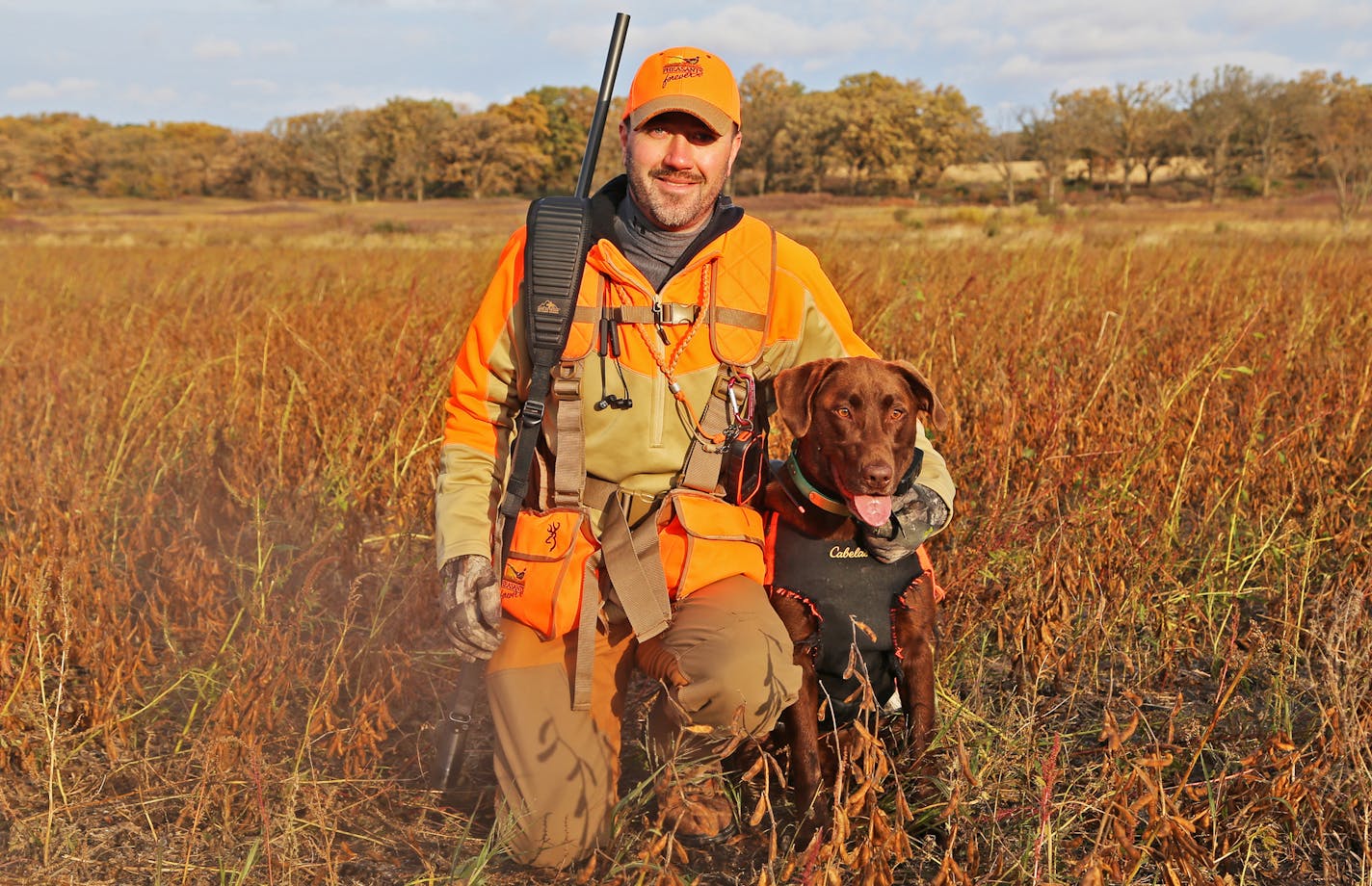 Andy Ness, 37, Spring Valley, Minn.
Years hunted pheasants: 15 Dog: Captain States hunted: Minnesota, Iowa, South Dakota Favorite pheasant hunting memory: My last hunt with my first Labrador, Gus. I didn't fire a shot. But the sun set beautifully that day, and at the end we both knew this was his last hunt. It was our goodbye to something we dearly loved together.