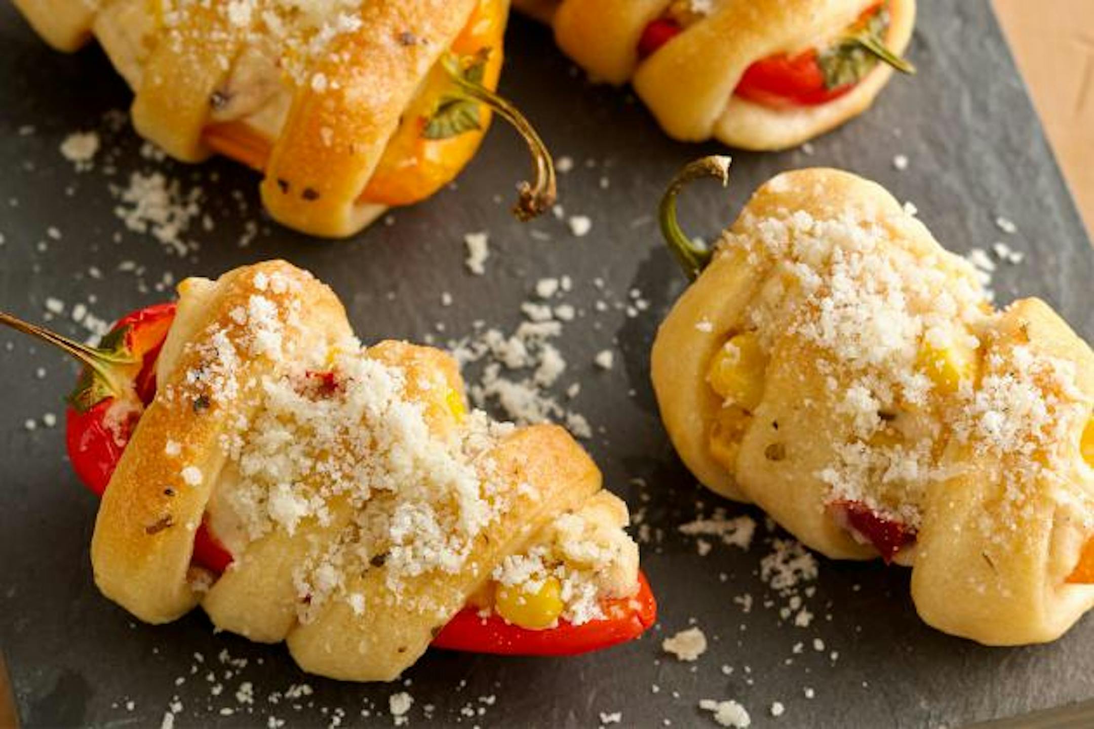 Creamy Corn-Filled Sweet Peppers