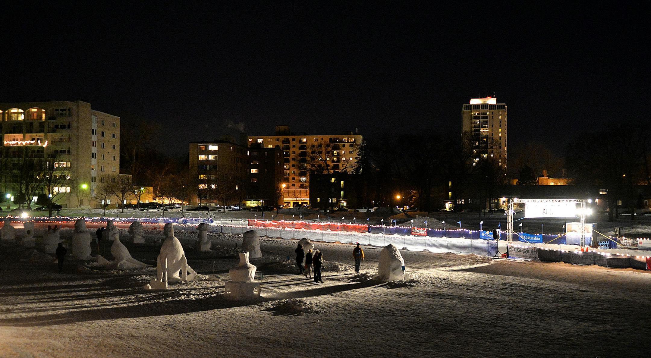 Snow sculptures sit near the loppet finish line. ] (SPECIAL TO THE STAR TRIBUNE/BRE McGEE)