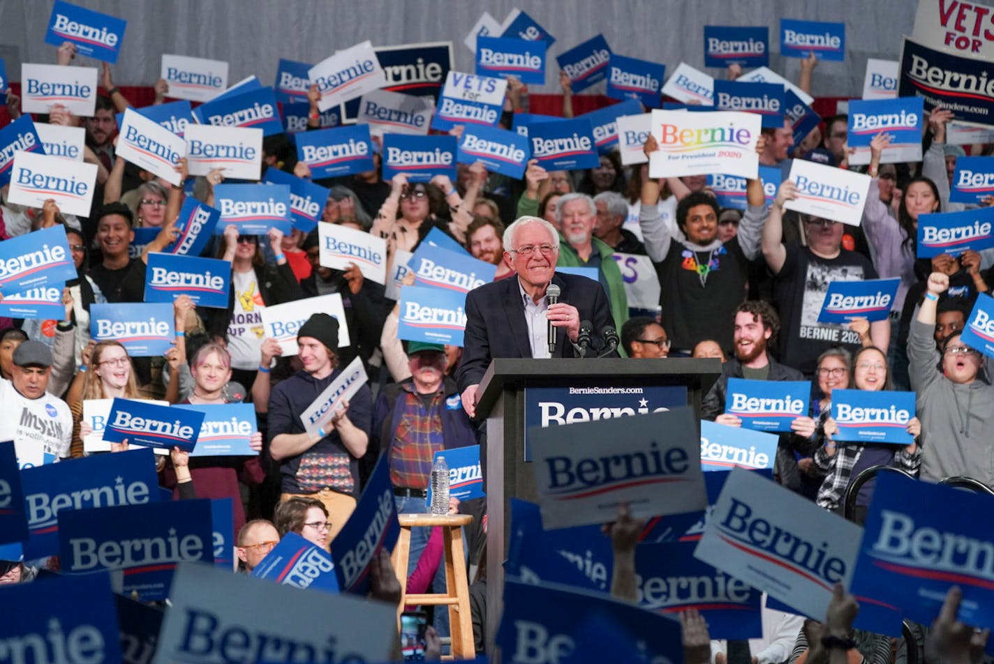 Bernie Sanders spoke at rally at St. Paul's Roy Wilkins Auditorium on Monday, March 2, the night before Super Tuesday.