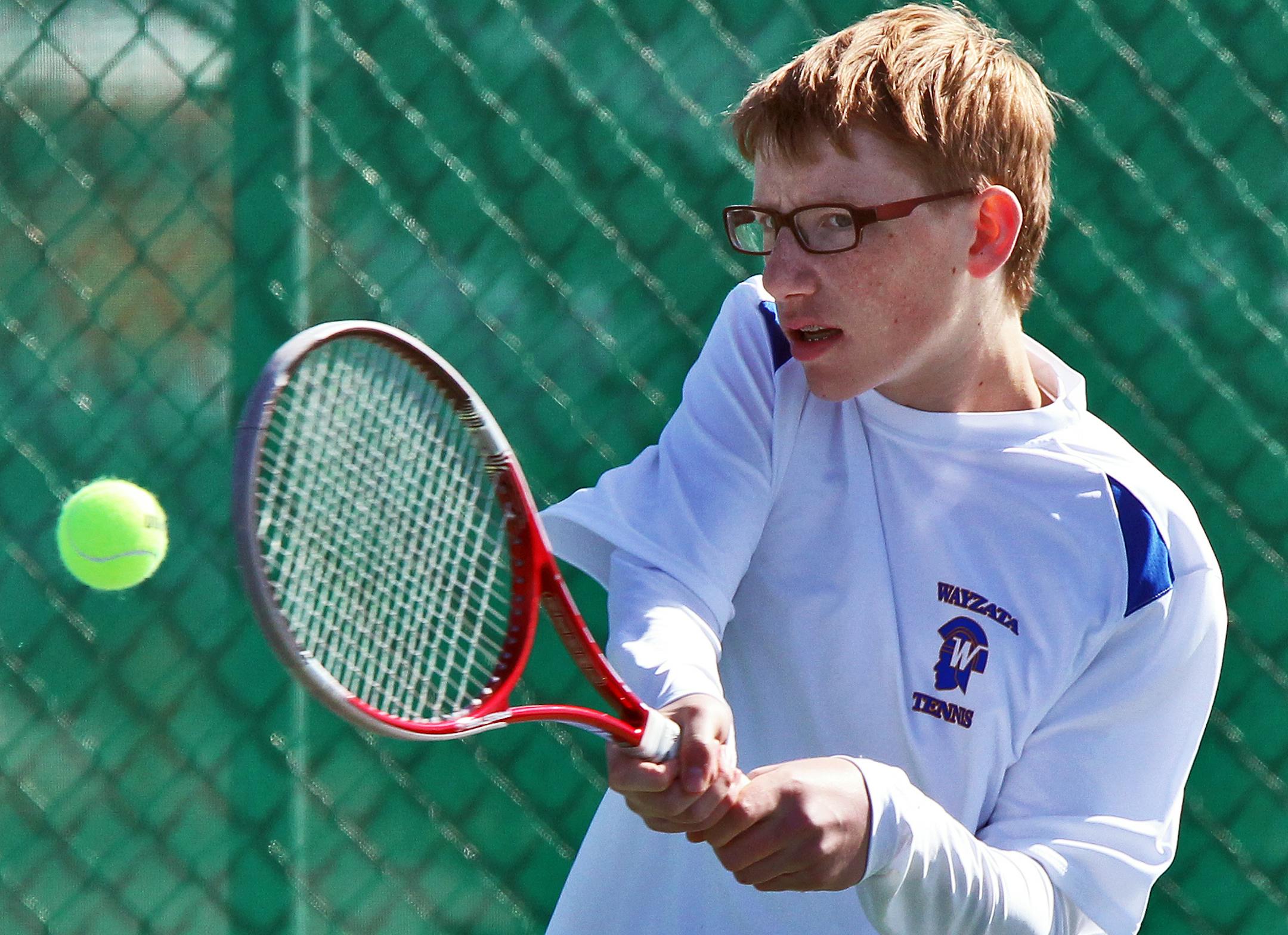 Wayzata's boys' tennis team. Singles player Nick Beaty. (MARLIN LEVISON/STARTRIBUNE(mlevison@startribune.com (cq Nick Beaty)