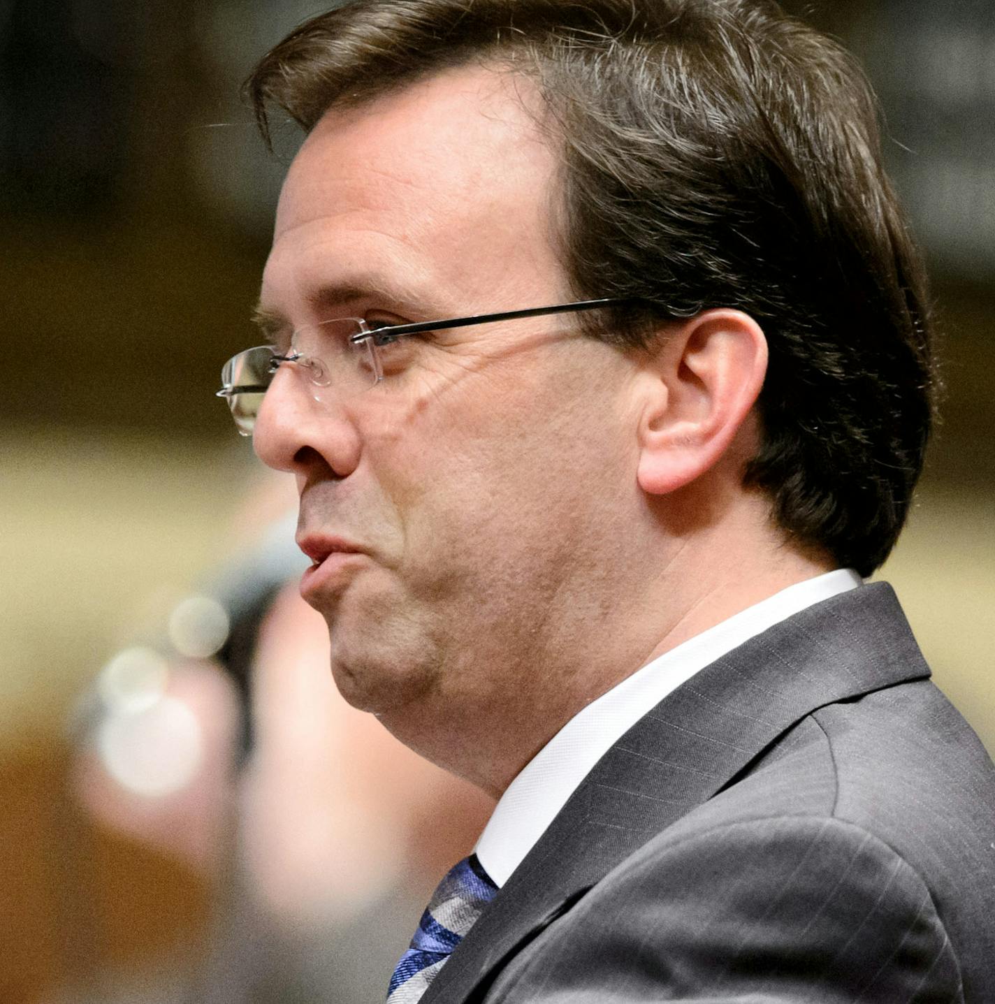 Rep. Pat Garofalo, R-Farmington weighed in on House rules and how they applied to HF43 and its trip through committees. The bill would disclose campaign finance donations and DFL proponents claim the GOP majority is trying to kill it. ] GLEN STUBBE * gstubbe@startribune.com Monday, March 23, 2015