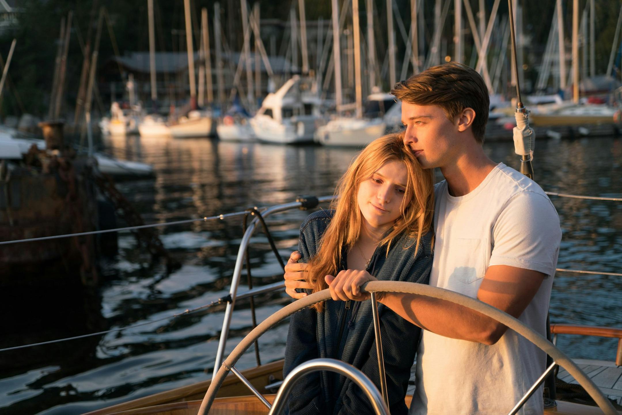Bella Thorne and Patrick Schwarzenegger in "Midnight Sun."