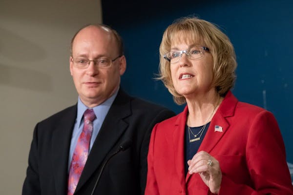 GOP Governor candidate Mary Giuliani Stephens announced Rep. Jeff Backer, R-Browns Valley as her running mate in a State Capitol press conference.