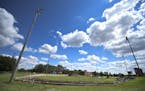 Demolition was ongoing at the site of the National Sports Center's former Velodrome on Friday, July 31, 2020 in Blaine, Minn. ] aaron.lavinsky@startri