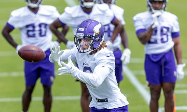 Defensive backs like safety Lewis Cine, the Vikings’ first-round draft pick, were a point of emphasis at the team’s rookie minicamp Friday. 