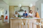 Stella DeLuca, Jade-Snow Carroll, Dulcinea Sheffer and Julia Rasch at their home, a converted farm, in Egremont, Mass. 