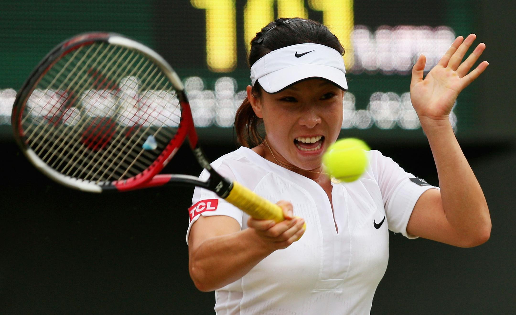 Jie Zheng of China wore down Ana Ivanovic and eliminated the top-ranked and top-seeded Serb in the third round at Wimbledon. Zheng is ranked 133rd in the world.