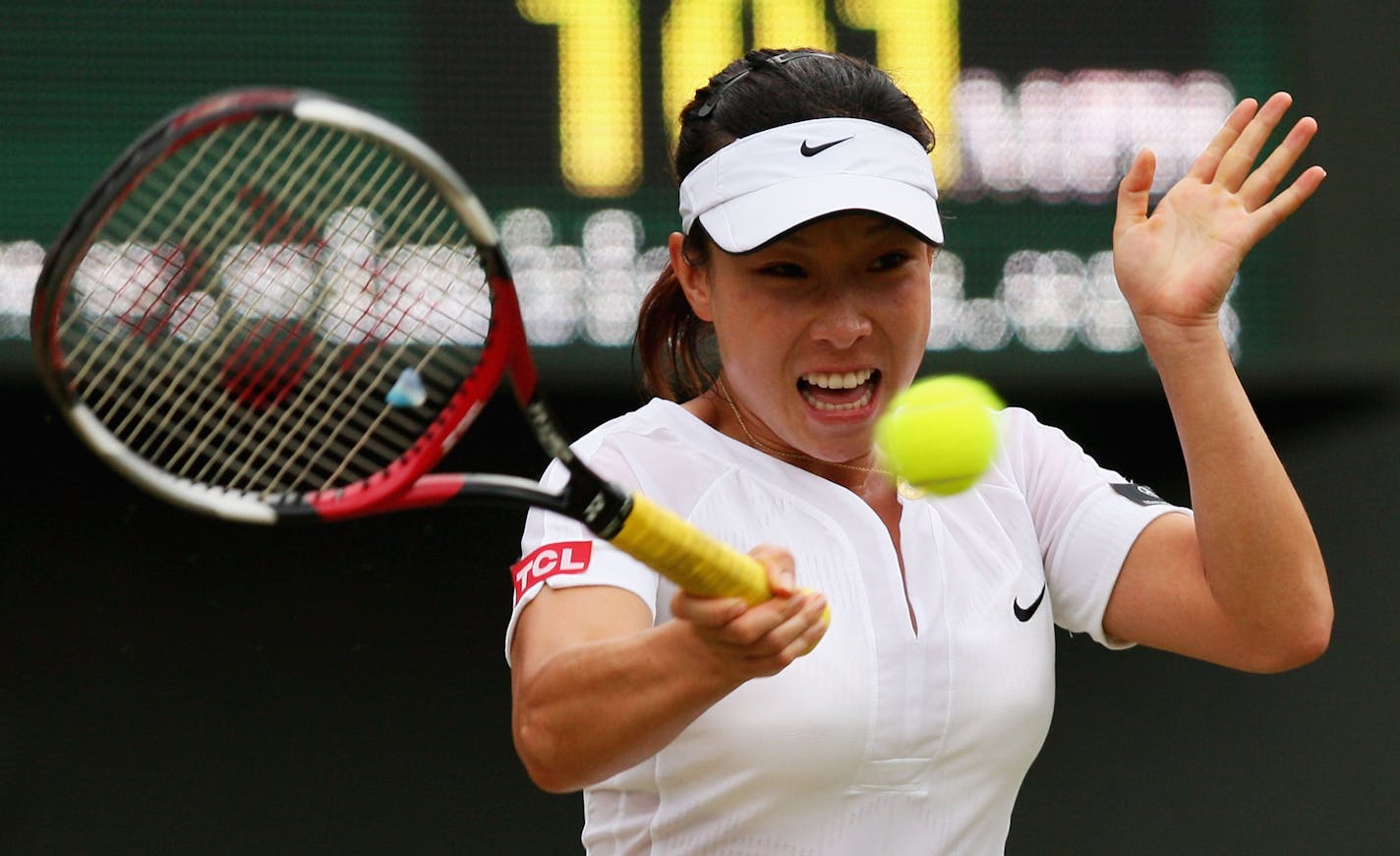 Jie Zheng of China wore down Ana Ivanovic and eliminated the top-ranked and top-seeded Serb in the third round at Wimbledon. Zheng is ranked 133rd in the world.