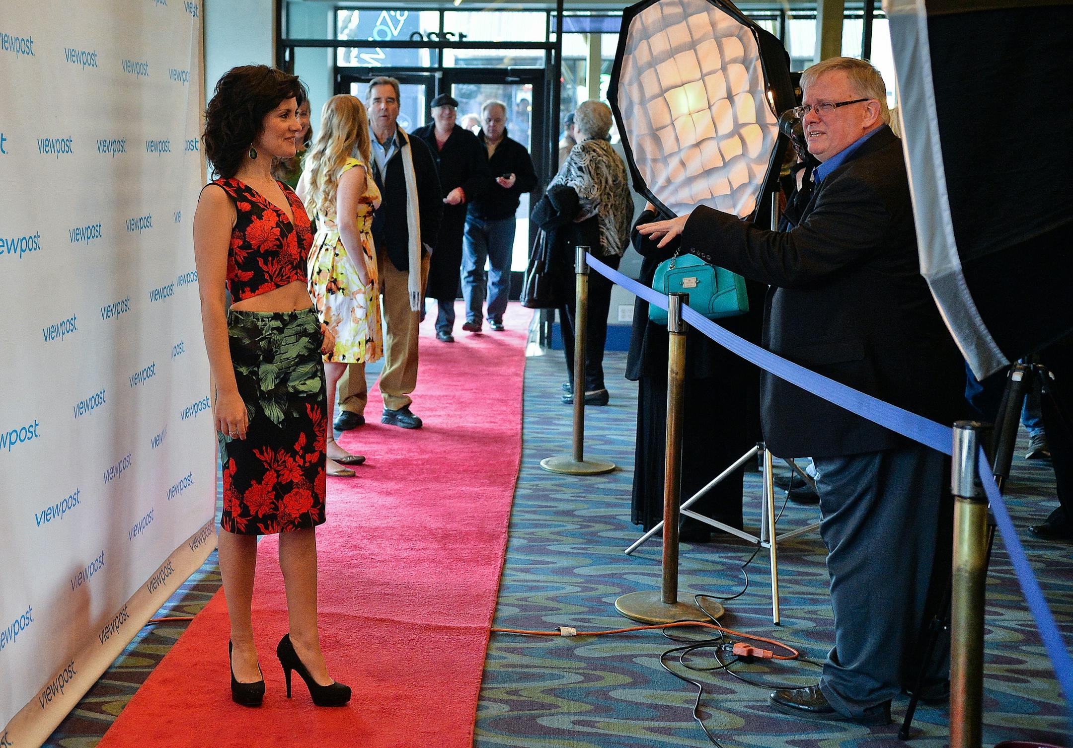 The Public Domain actor Sara Marsh poses for photos on film's red carpet premier at the Lagoon Cinema in Uptown.