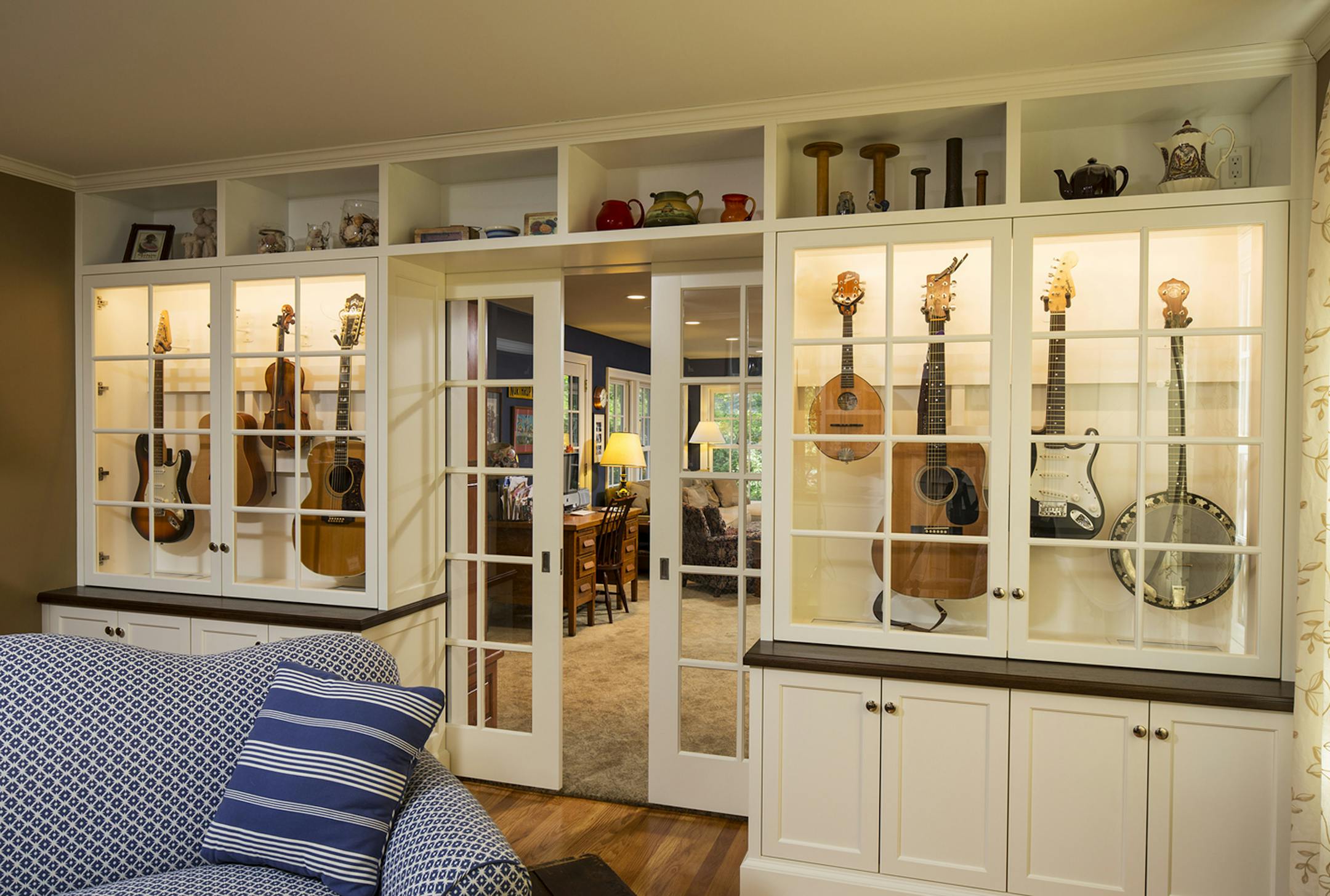 Everyday Solutions: Living room converted to music room and mudroom by Paul Hannan, SALA. Credit Troy Thies