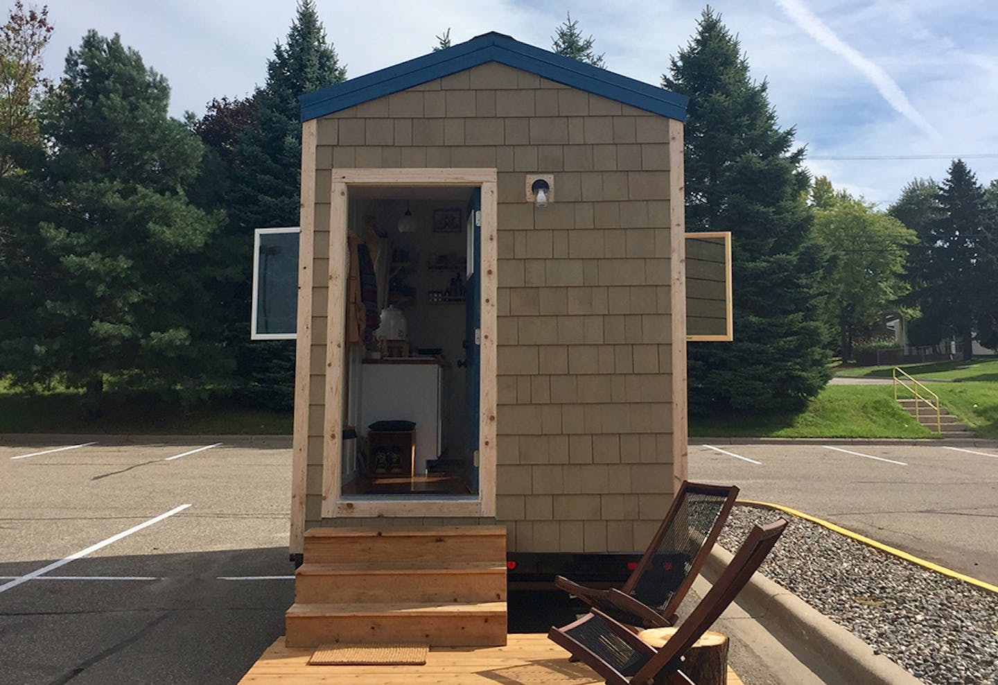 This prototype of a 100-square-foot house that Faith Lutheran Church and local nonprofit Settled want to build for the chronically homeless was built in 12 days by four volunteers at a cost of $20,000.