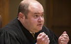 Associate Justice David Stras of the Minnesota Supreme Court speaks during an appeal hearing on the Byron Smith case at the Minnesota Judicial Branch 