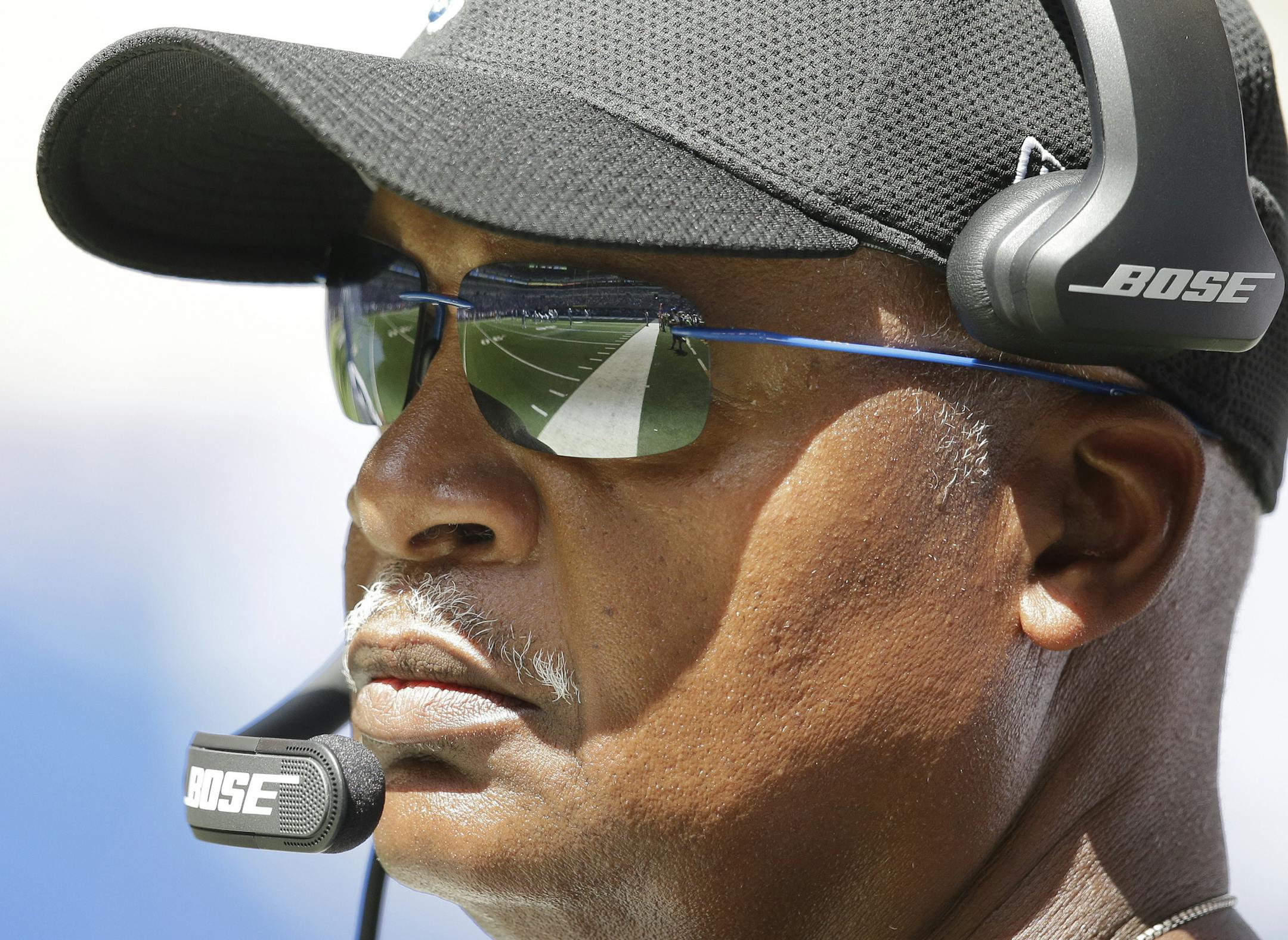 FILE - In this Aug. 13, 2017, file photo, Detroit Lions head coach Jim Caldwell watches from the sideline during the first half of an NFL preseason football game against the Indianapolis Colts, in Indianapolis. The Lions open their season on Sept. 10 against the Arizona Cardinals. (AP Photo/AJ Mast, File)