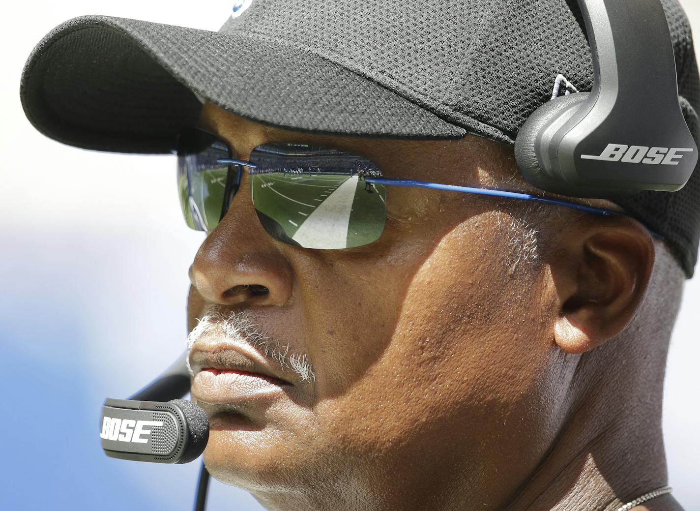 FILE - In this Aug. 13, 2017, file photo, Detroit Lions head coach Jim Caldwell watches from the sideline during the first half of an NFL preseason football game against the Indianapolis Colts, in Indianapolis. The Lions open their season on Sept. 10 against the Arizona Cardinals. (AP Photo/AJ Mast, File)