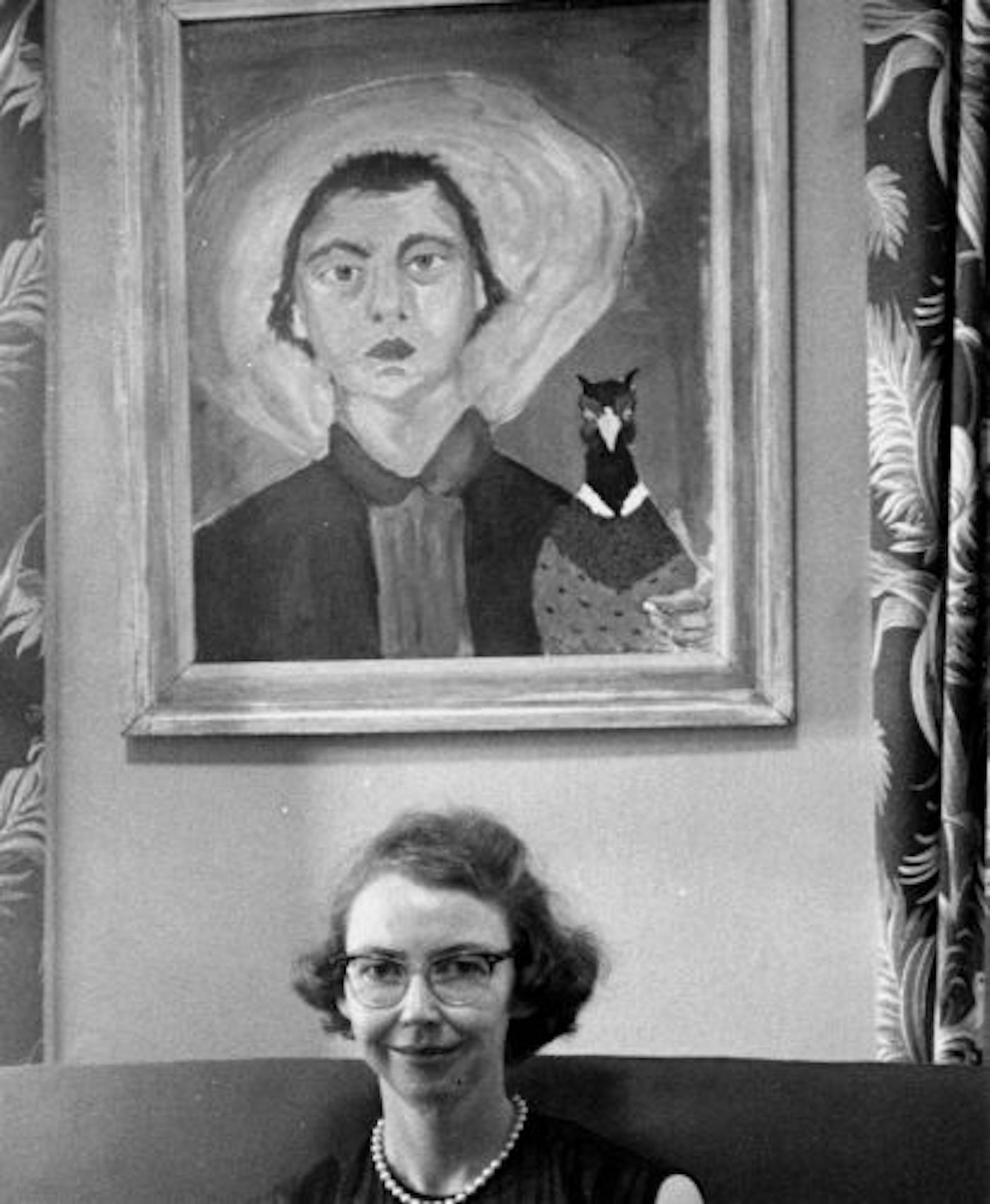 Author Flannery O'Connor poses for a photograph.