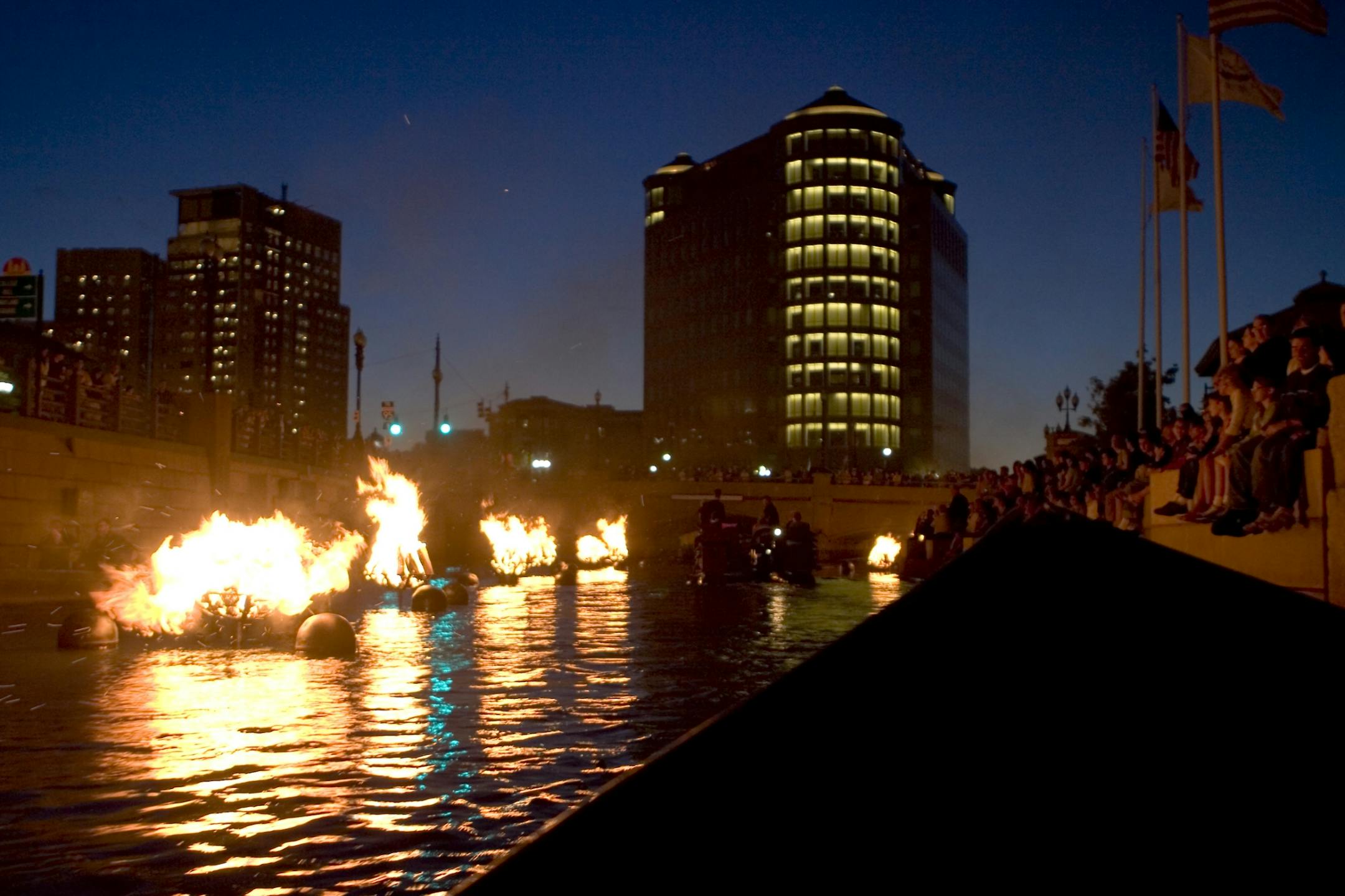 providence RI - water fire display