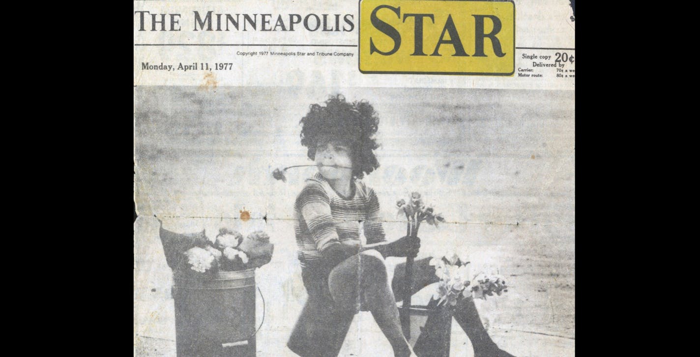 This 1977 photo shows a young Brenda (Alston) Cassellius selling flowers on the street corner to help her family get by. Now Minnesota's education commissioner, she was an early Head Start student and credits her early education with her success.