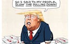Sack cartoon: Trump on polling