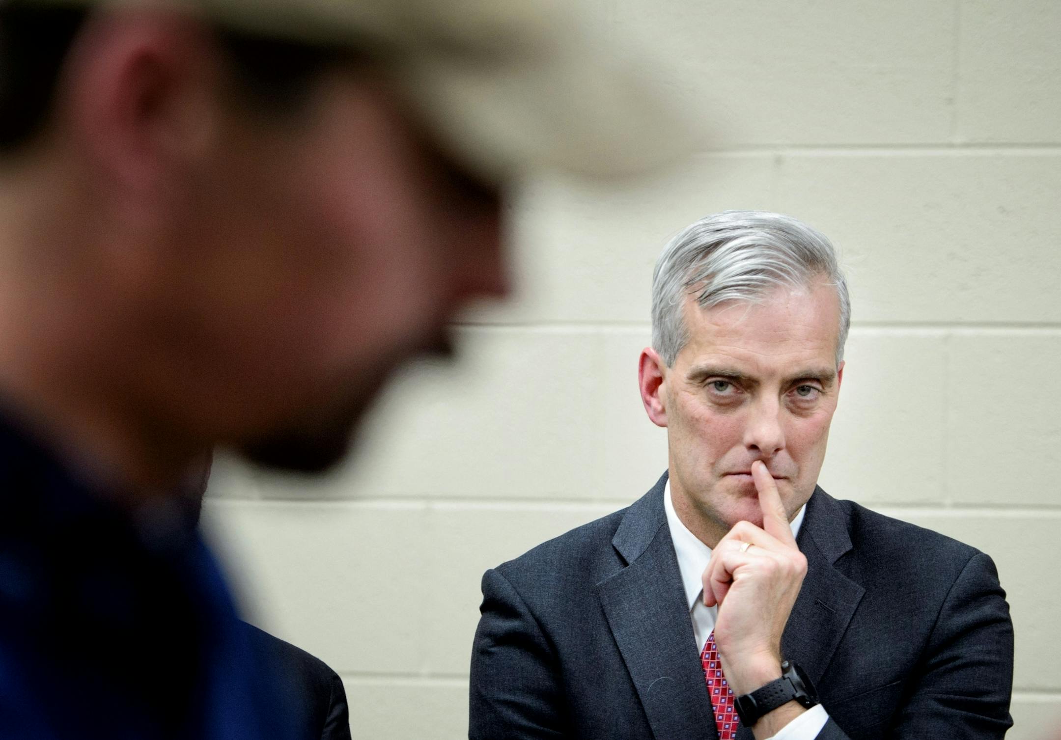 Laid off miner Dan Hill told his story as White House chief of staff Denis McDonough listened.