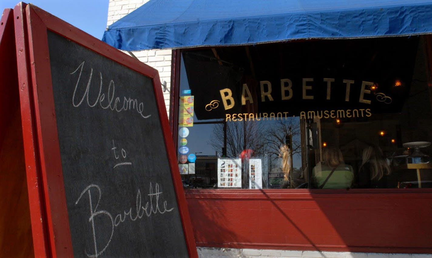 Barbette is a restaurant at 1600 W. Lake St. in Minneapolis.