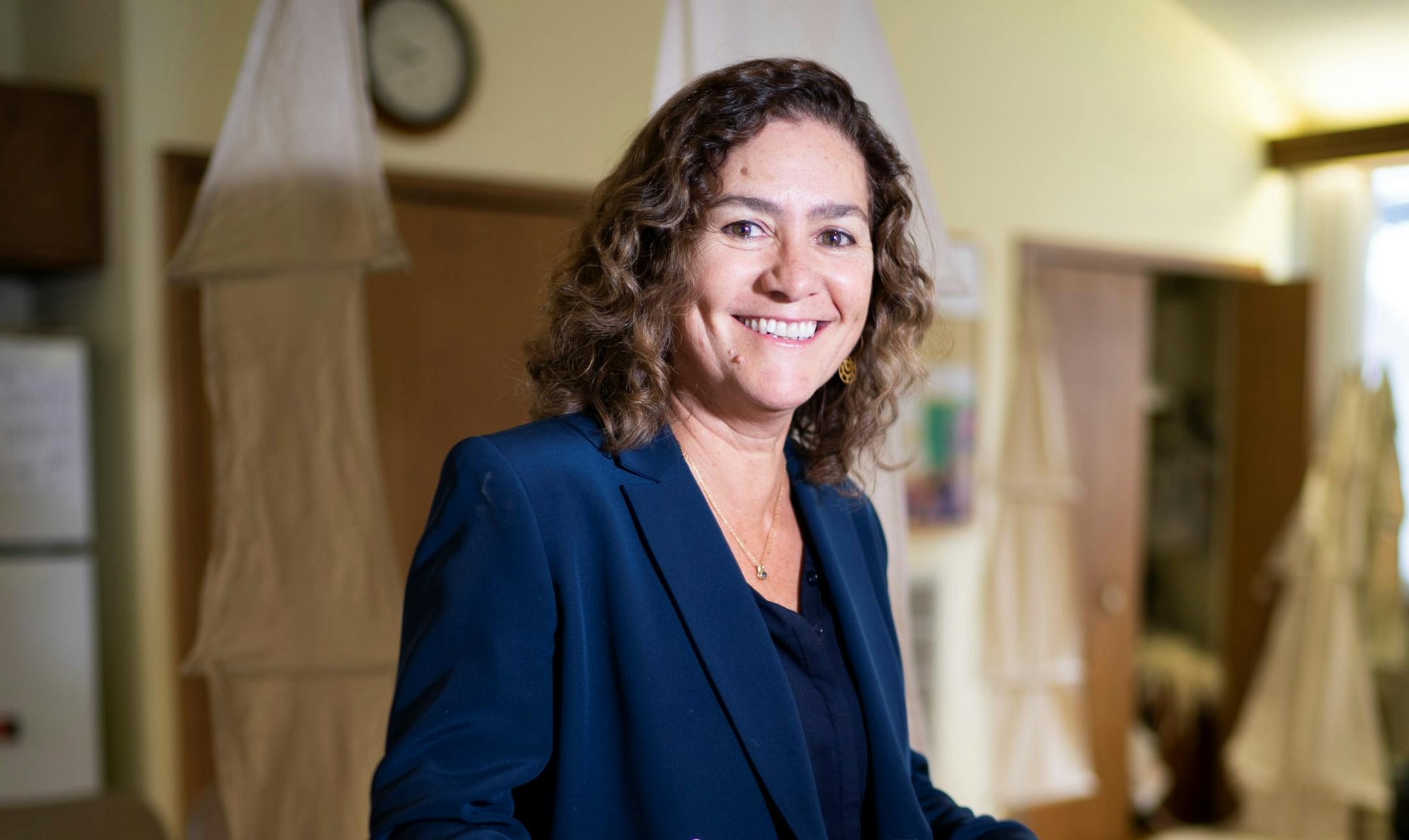 Marcela Lorca has been with Ten Thousand Things for seven months and she's finally tackling her first show as a director, "Into the Woods." She posed for a photo at rehearsal at Epworth United Methodist Church in Minneapolis, Minn., on Tuesday, February 5, 2019. ] RENEE JONES SCHNEIDER ¥ renee.jones@startribune.com